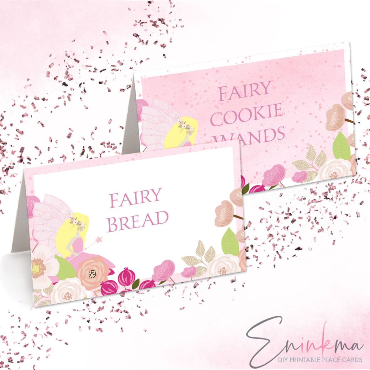 Fairy Glow Buffet Labels design preview