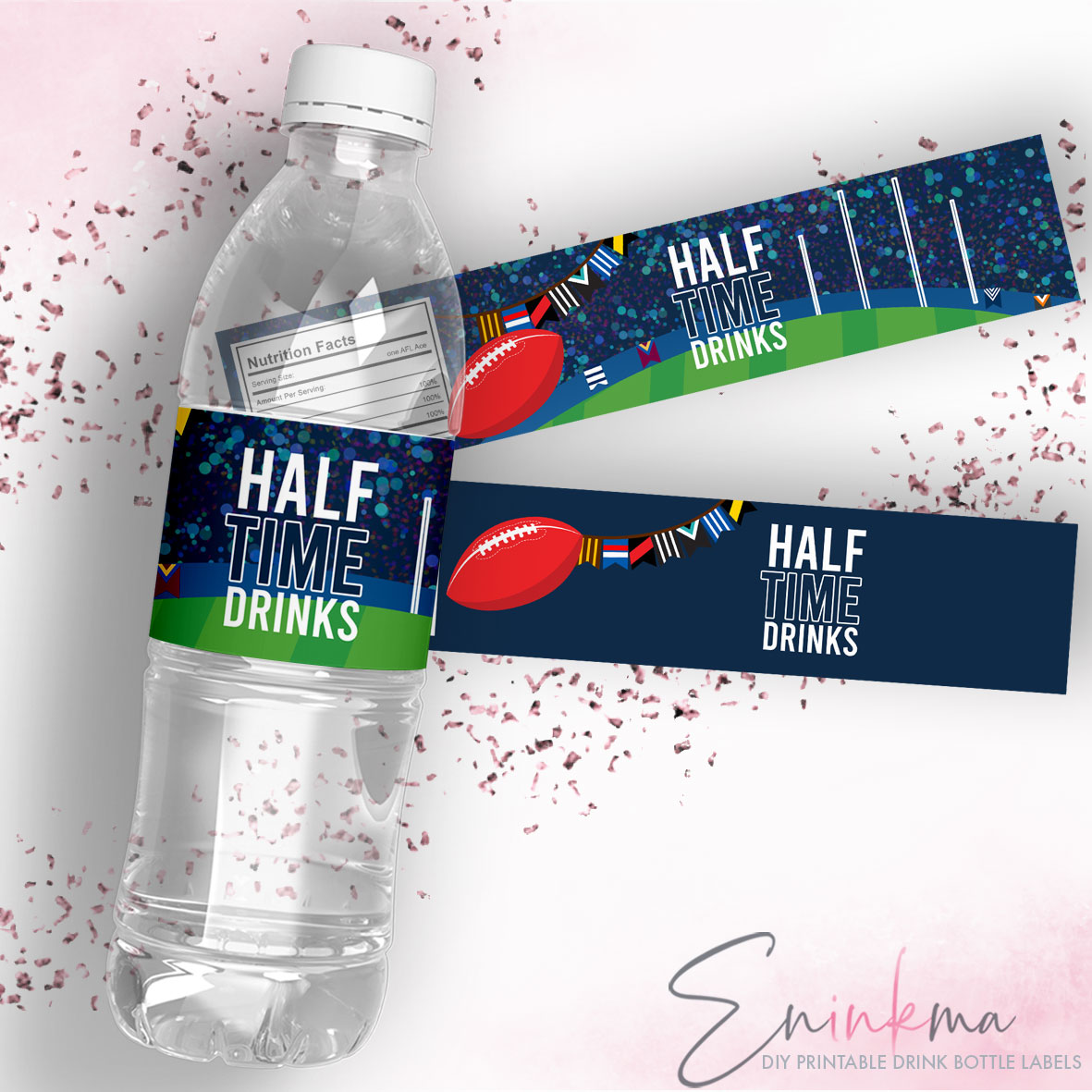 Aussie Rules Ace Drink Bottle Labels design preview