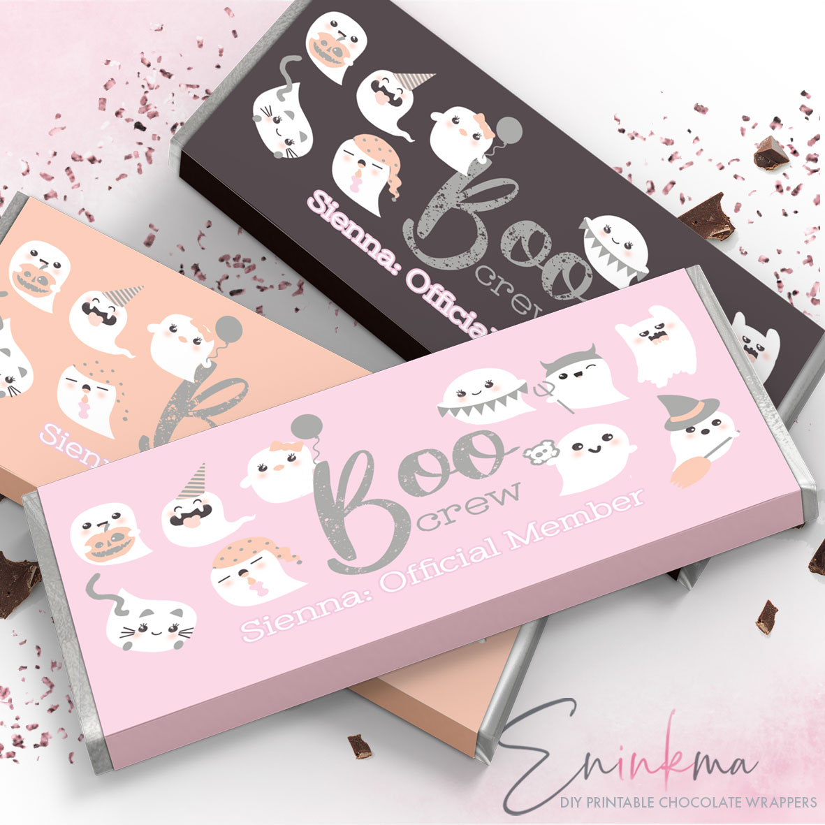 Boo Crew Chocolate Wrappers design preview