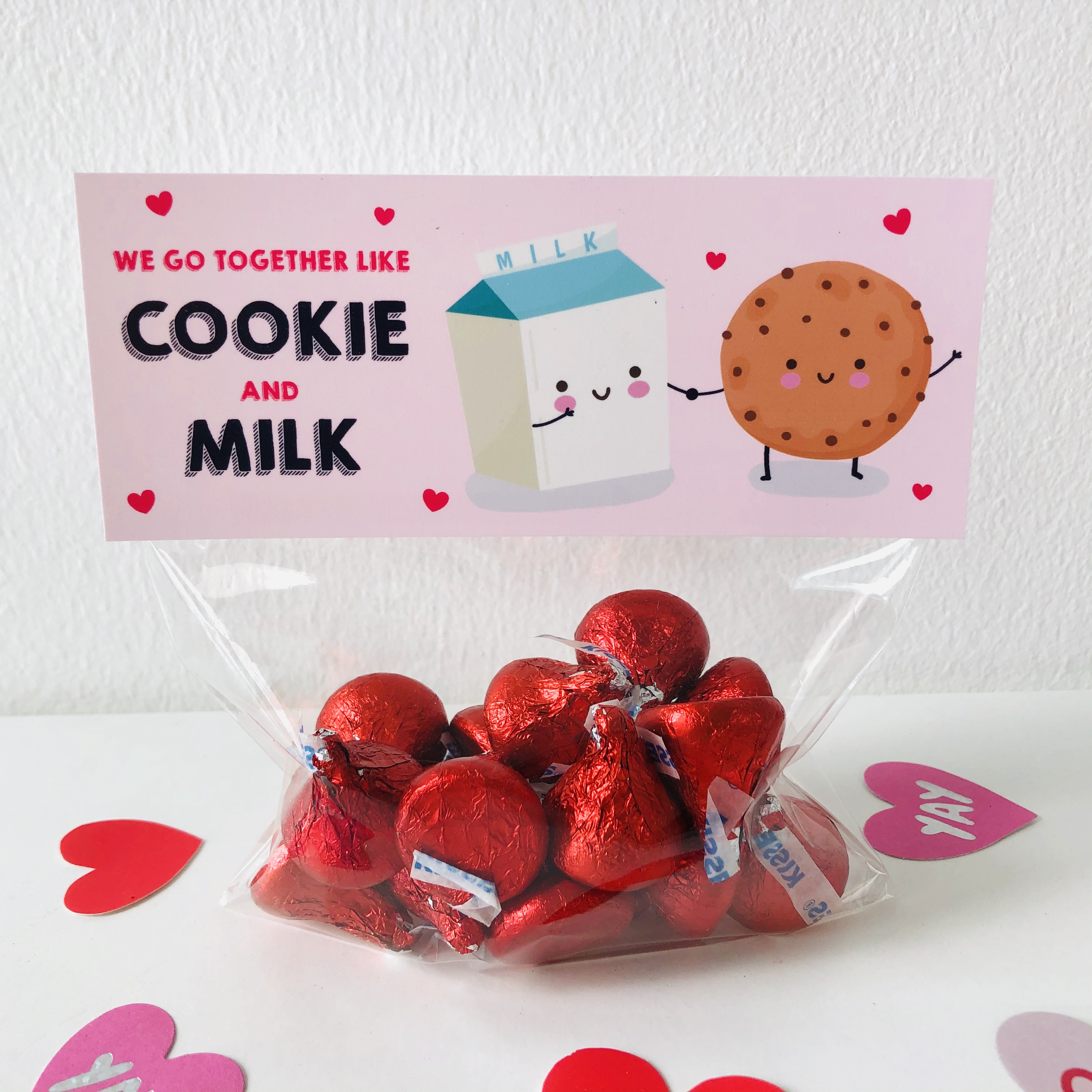 Valentines Cookie and Milk Printable design preview