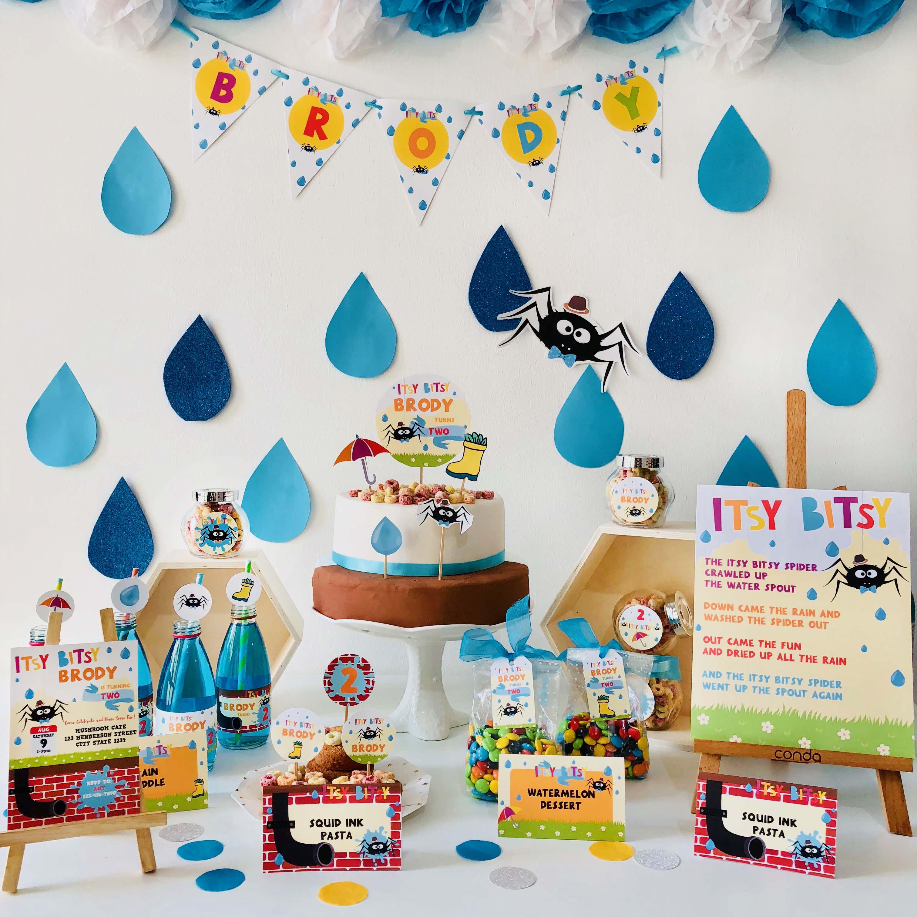 Itsy Bitsy Spider Party Kit design preview