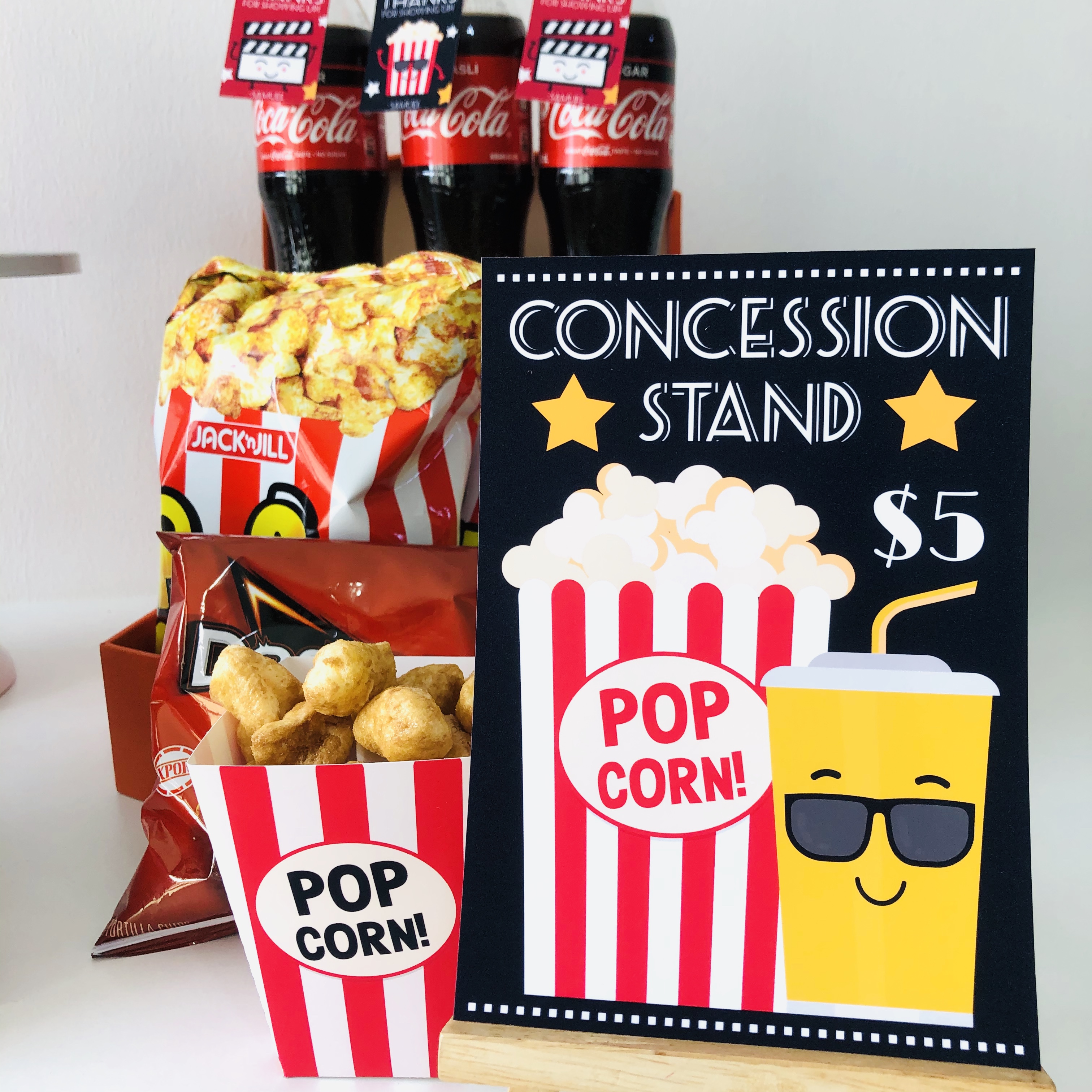 Movie Night Concession Stand Sign design preview
