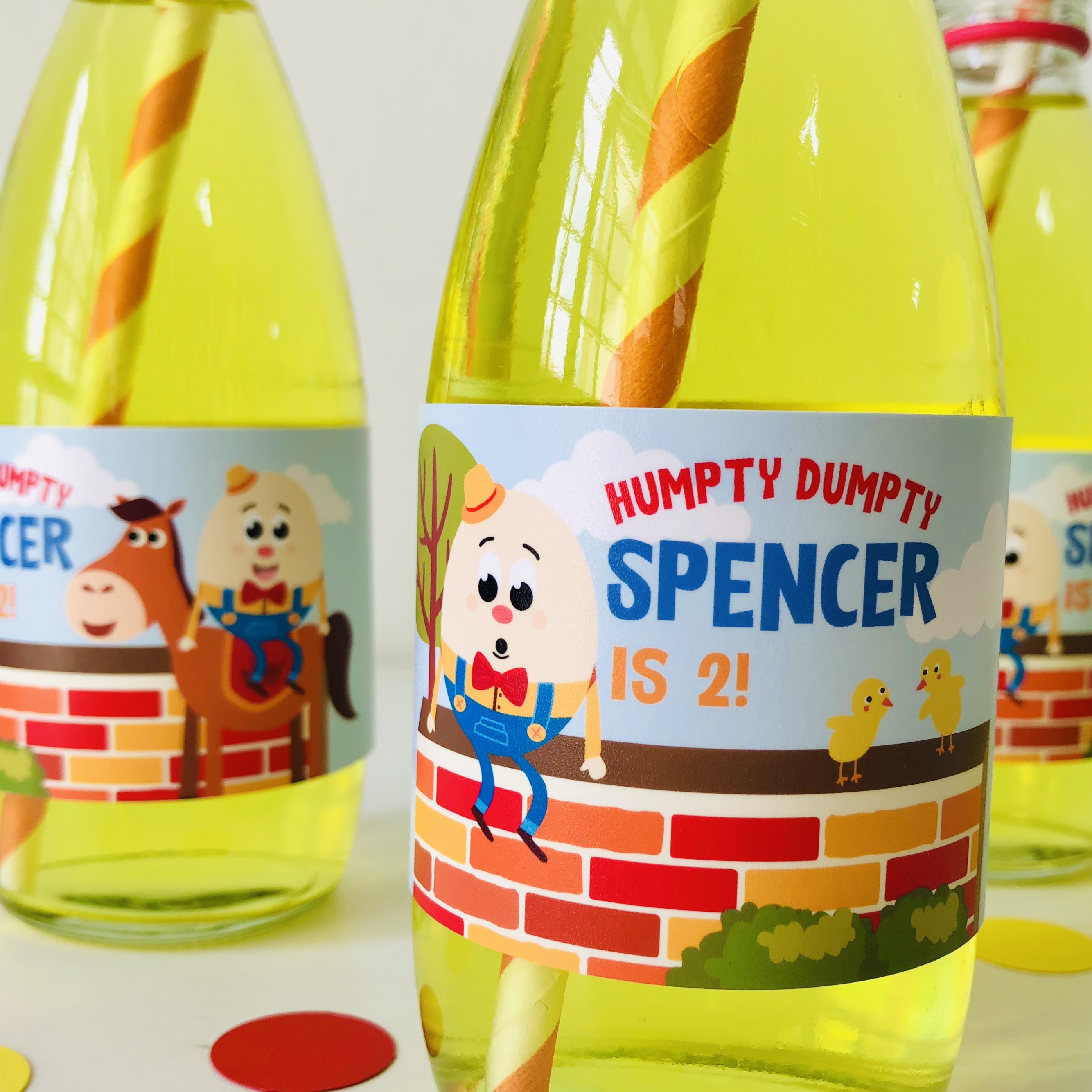 Humpty Dumpty Drinks Labels design preview