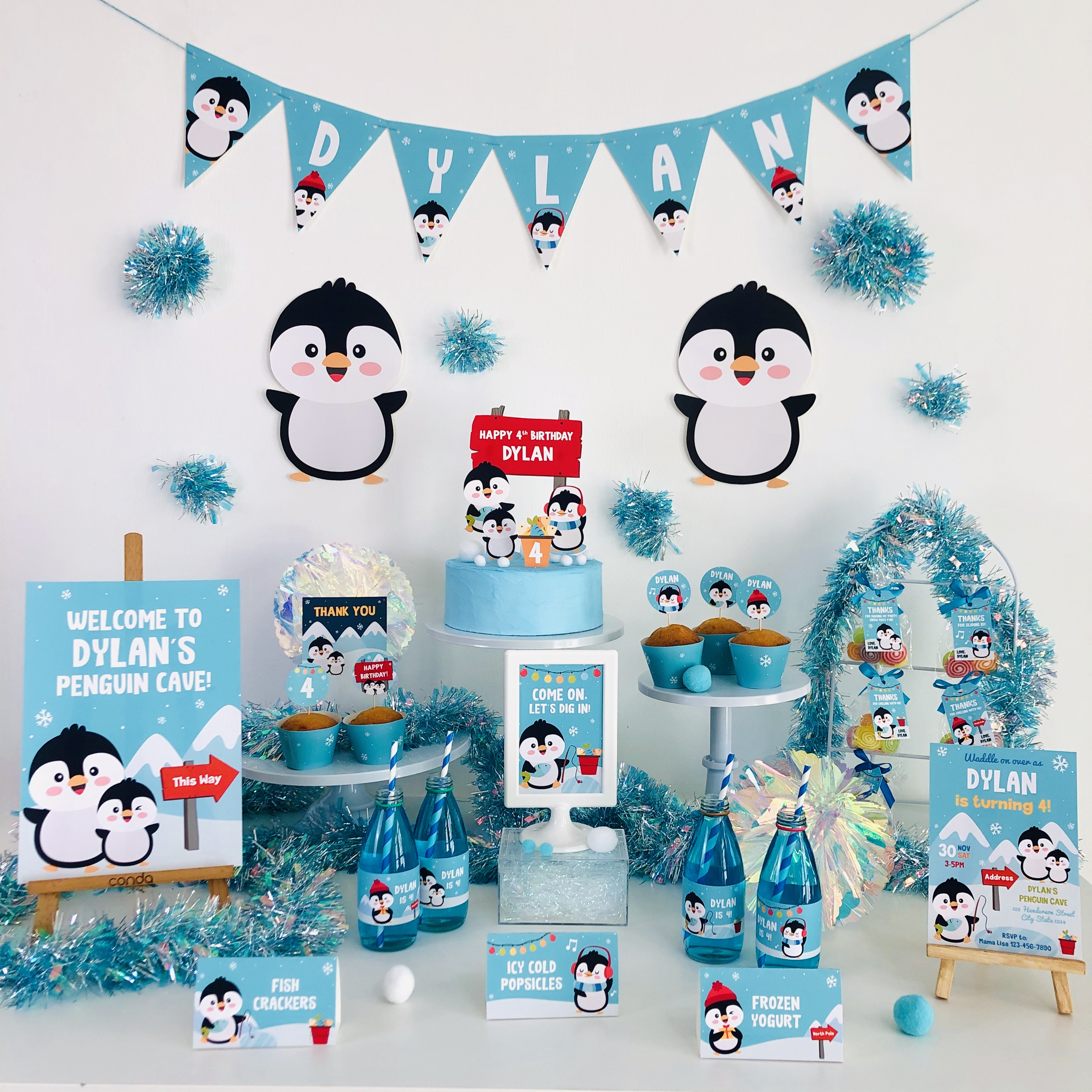 Penguin Party Kit design preview