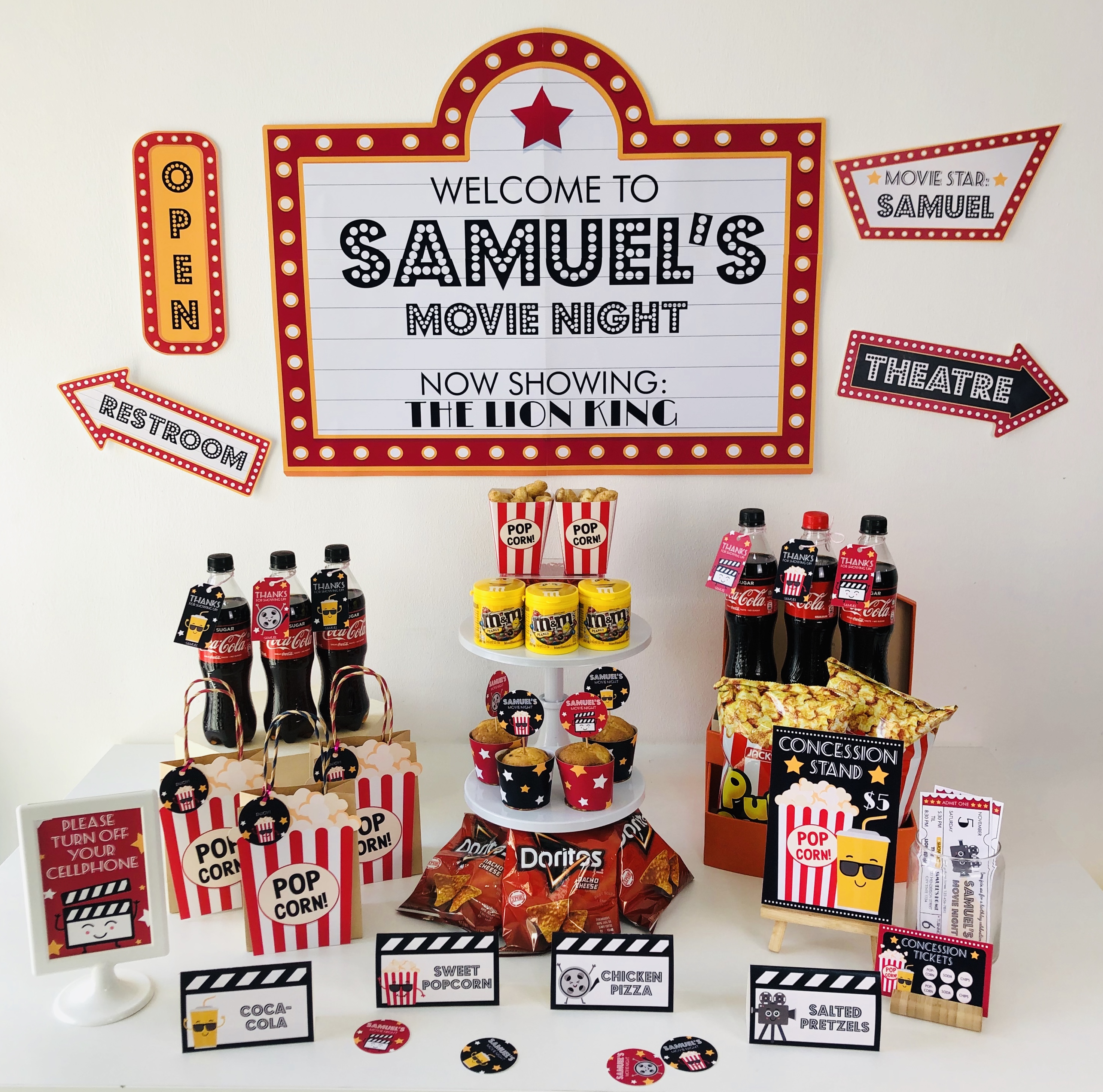 Movie Night Party Kit design preview