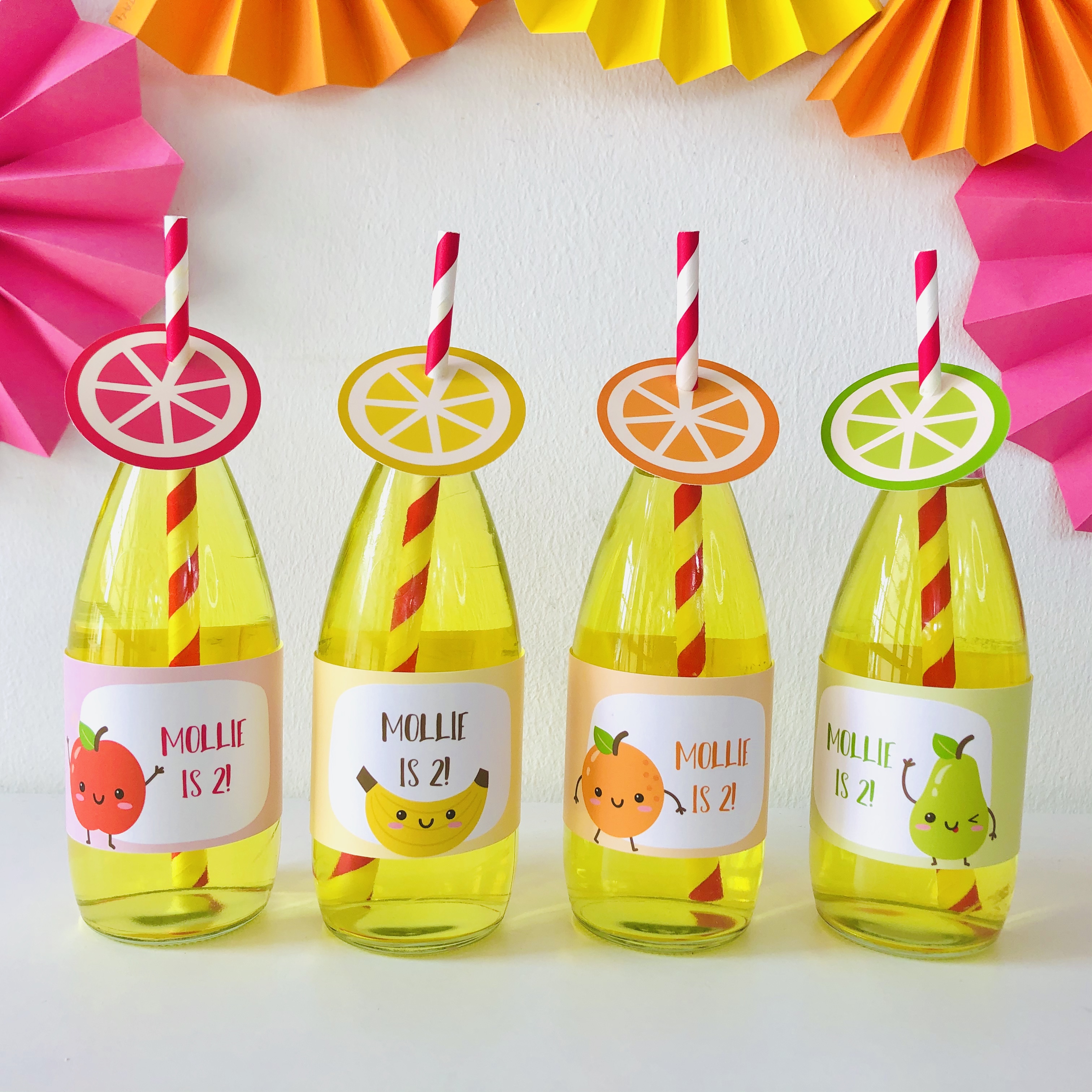 Tutti Frutti Drinks Labels design preview