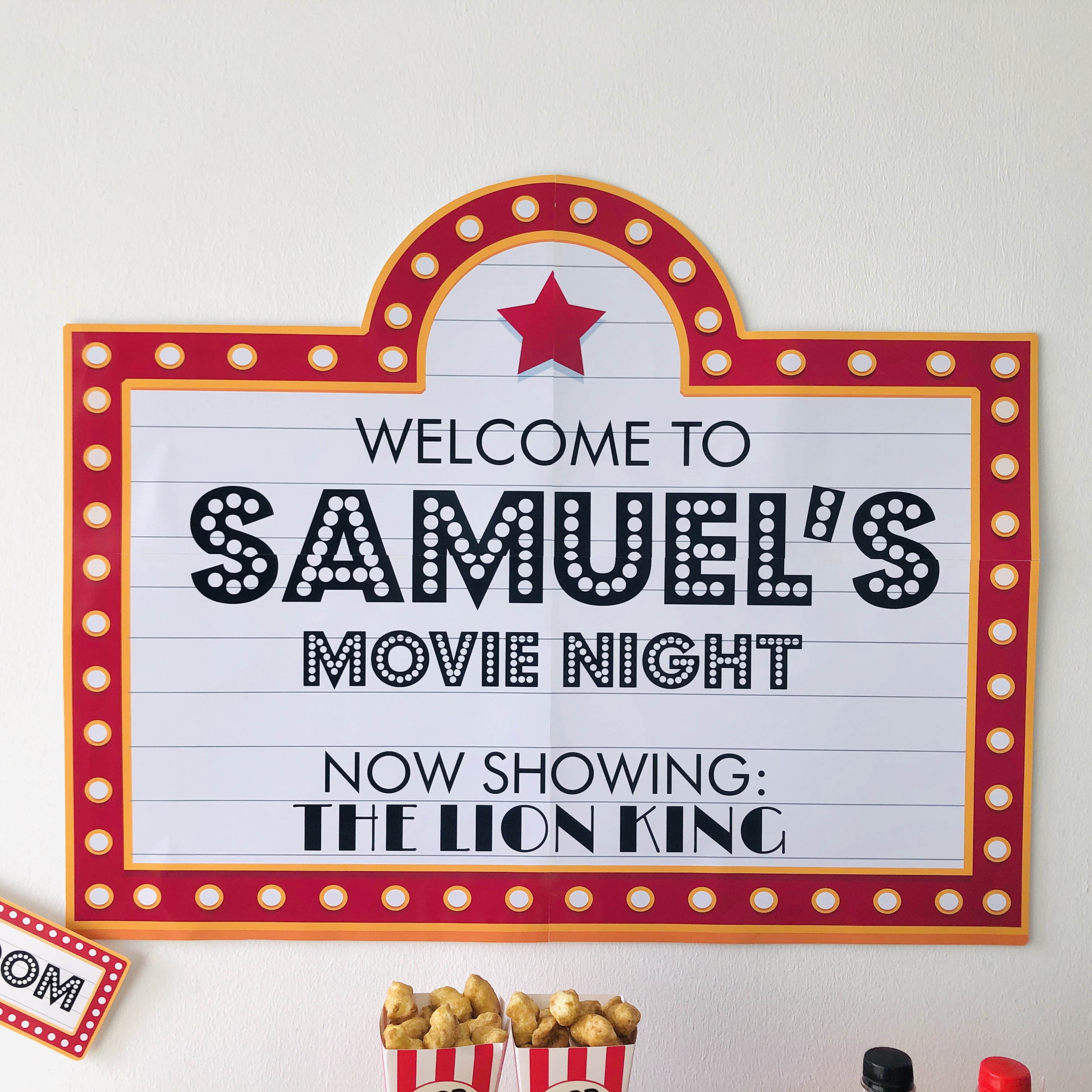 Movie Night Backdrop design preview