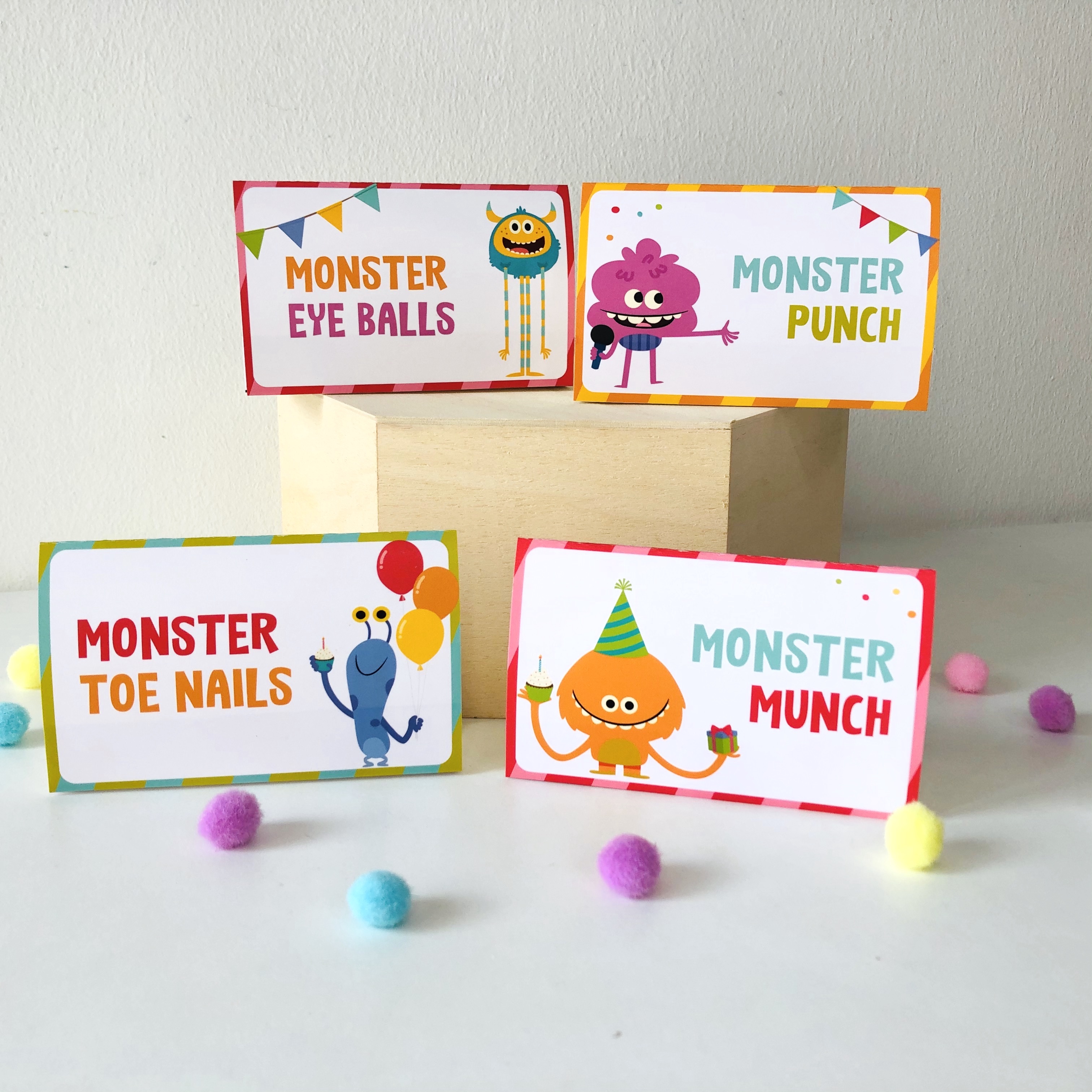 Monsters Food Labels design preview