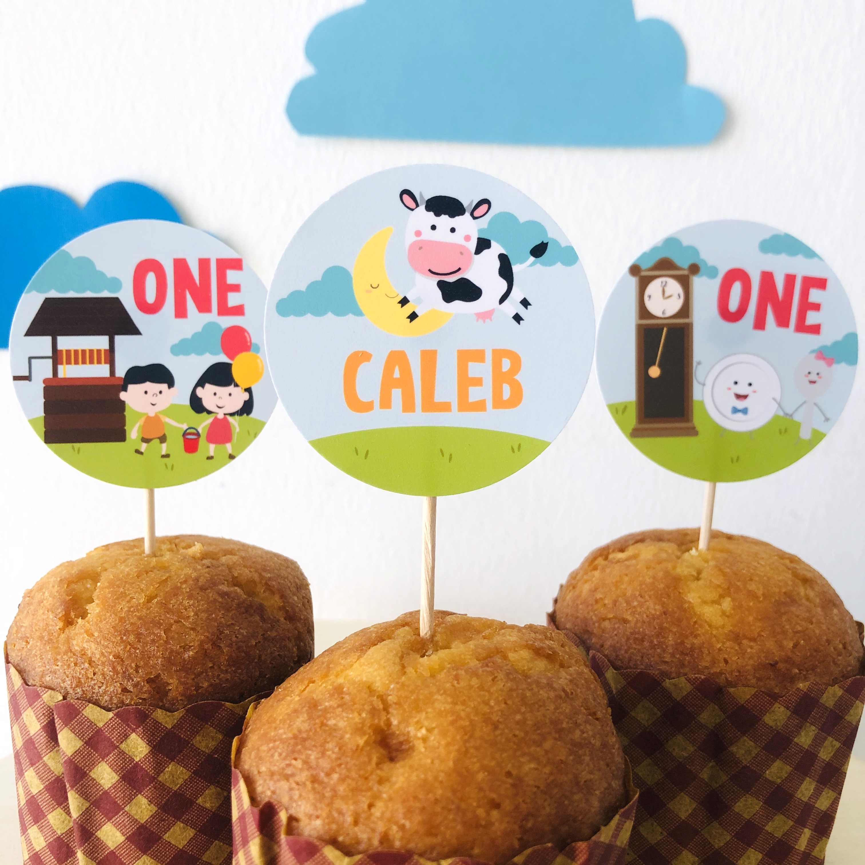 Nursery Rhyme Cupcake Toppers design preview
