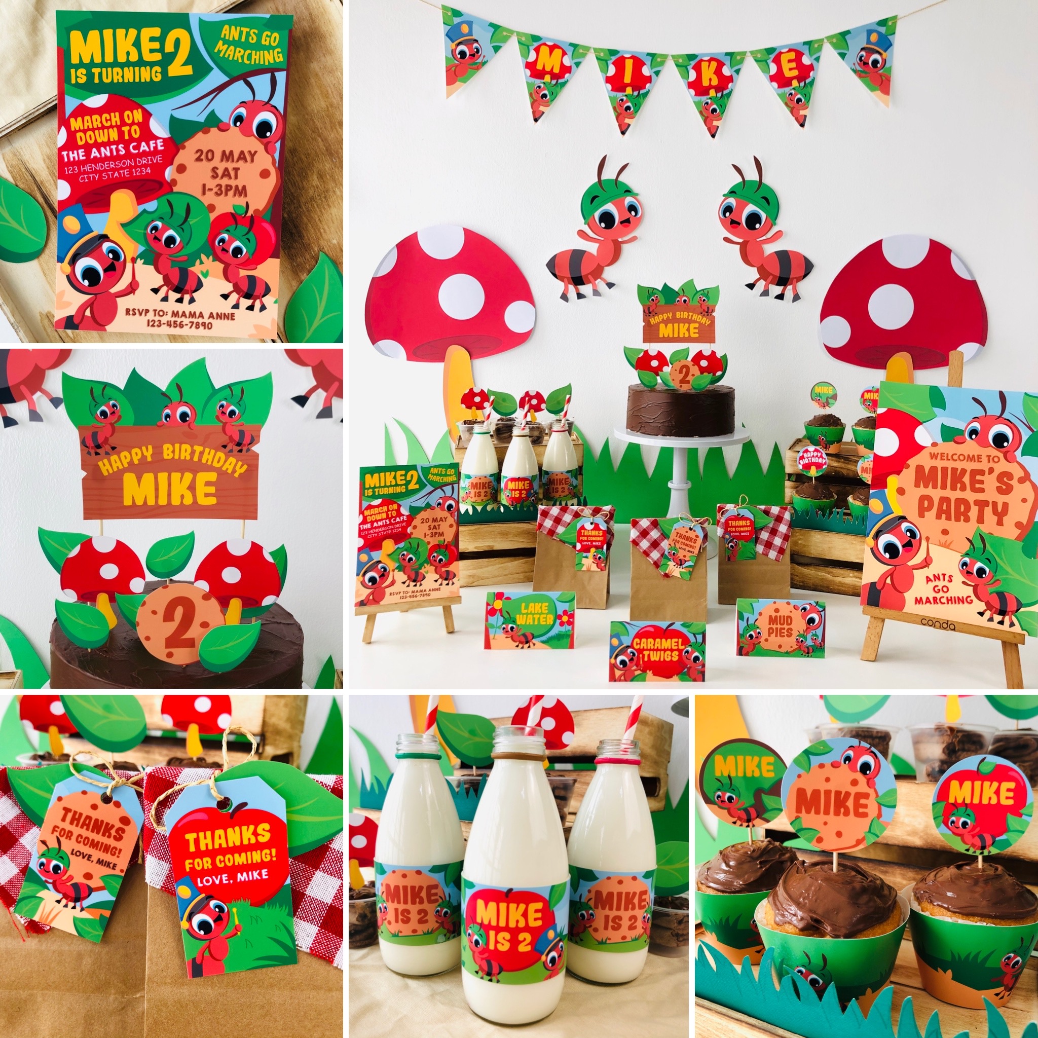 Ants go Marching Party Decorations Kit design preview
