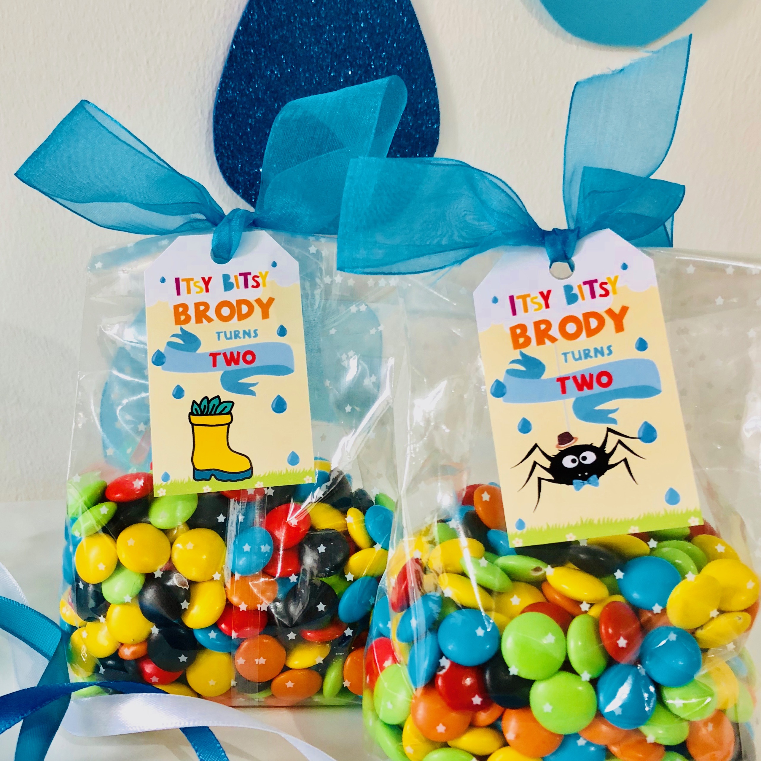 Itsy Bitsy Spider Favor Tags design preview