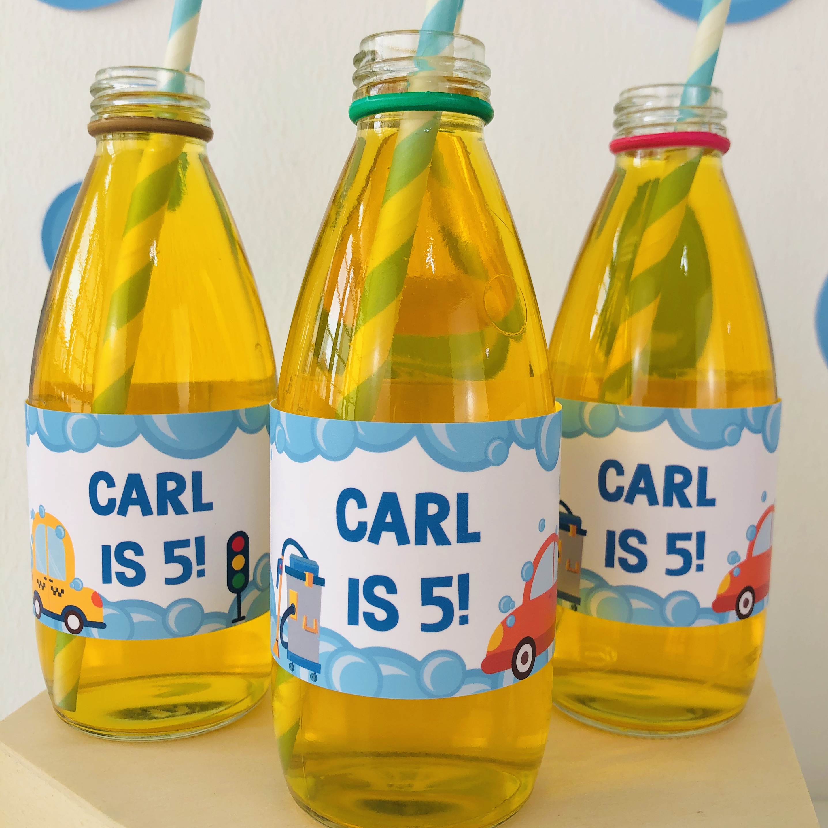 Car Wash Drinks Labels design preview