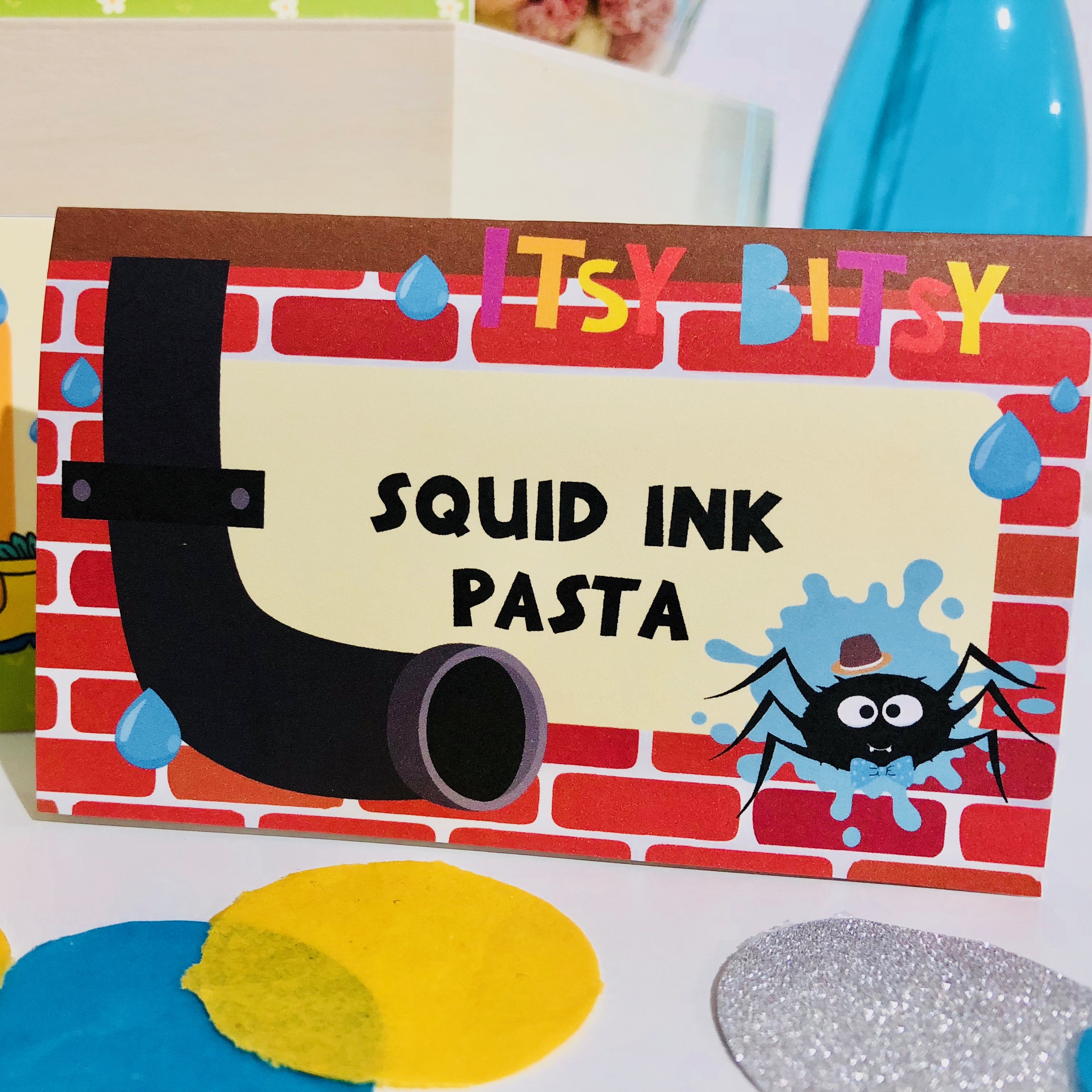 Itsy Bitsy Spider Food Labels design preview