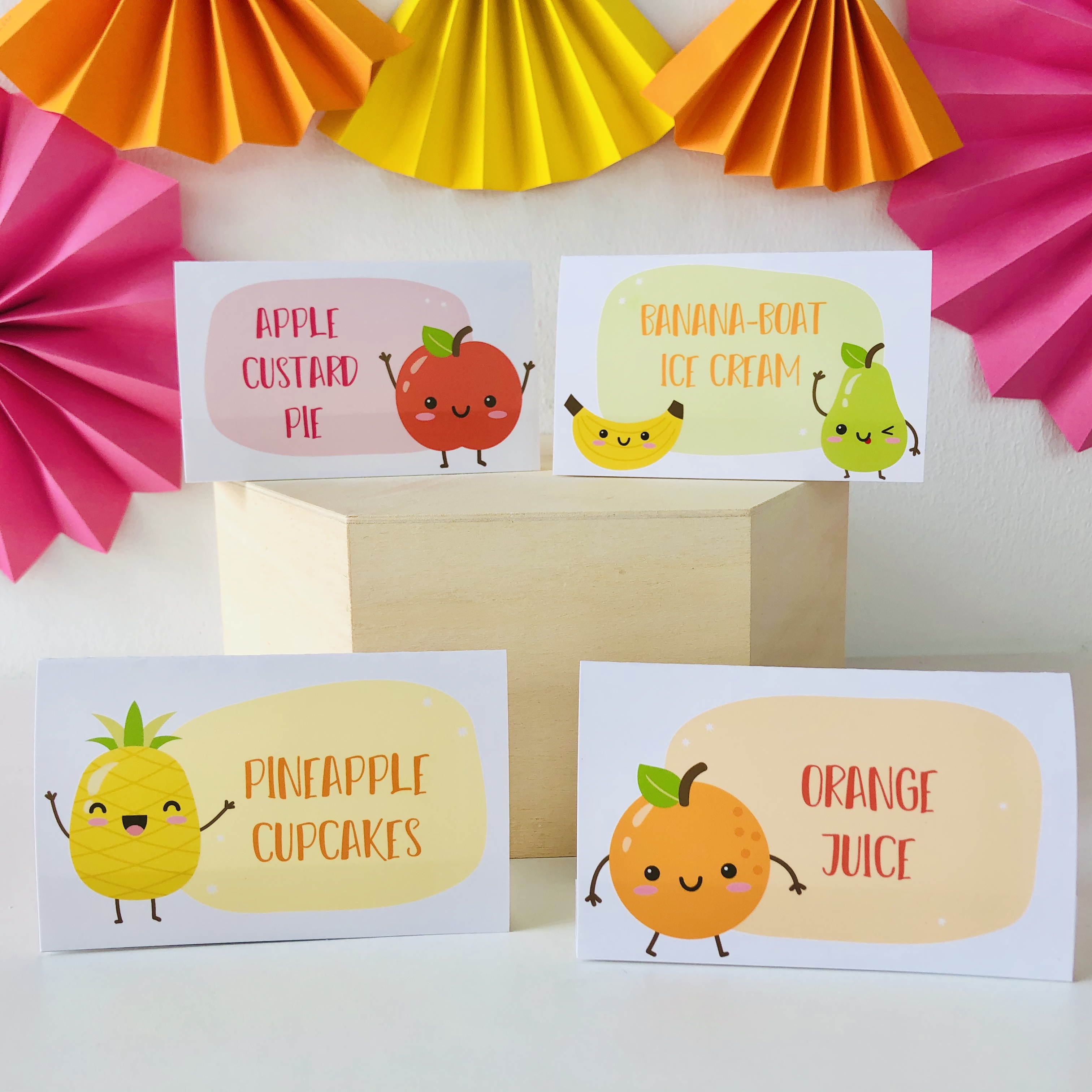 Tutti Frutti Food Labels design preview