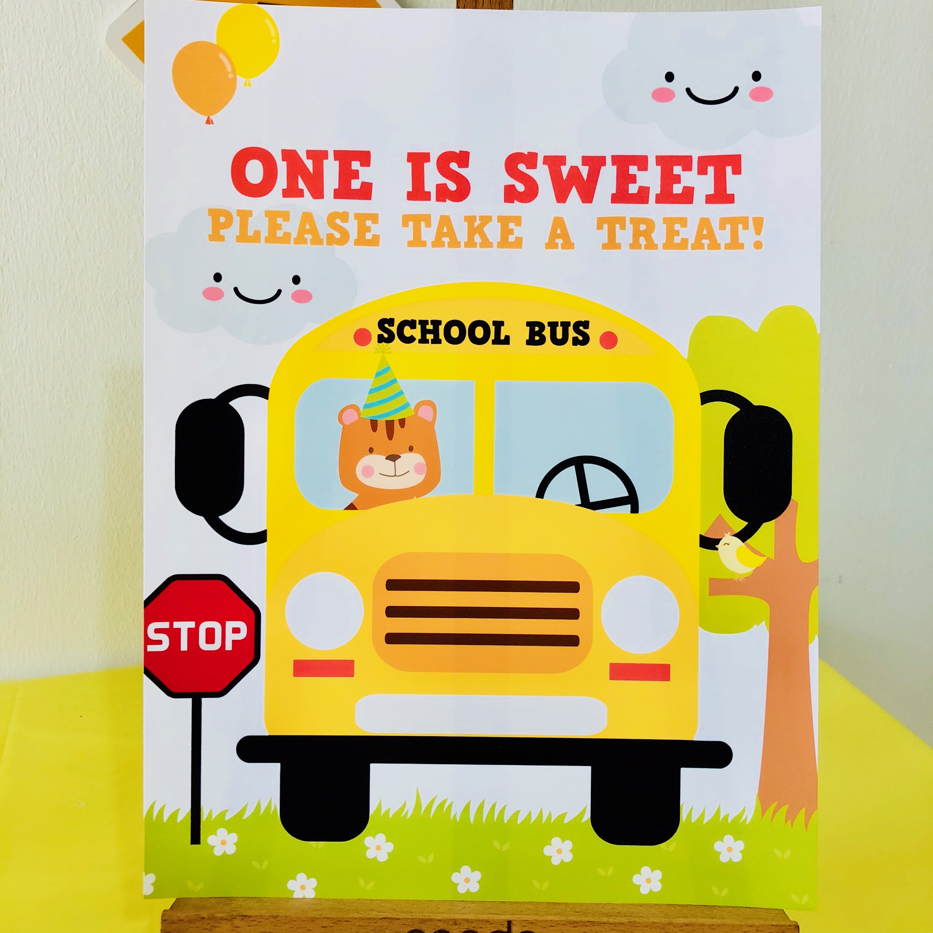 Wheels on the Bus Sign design preview
