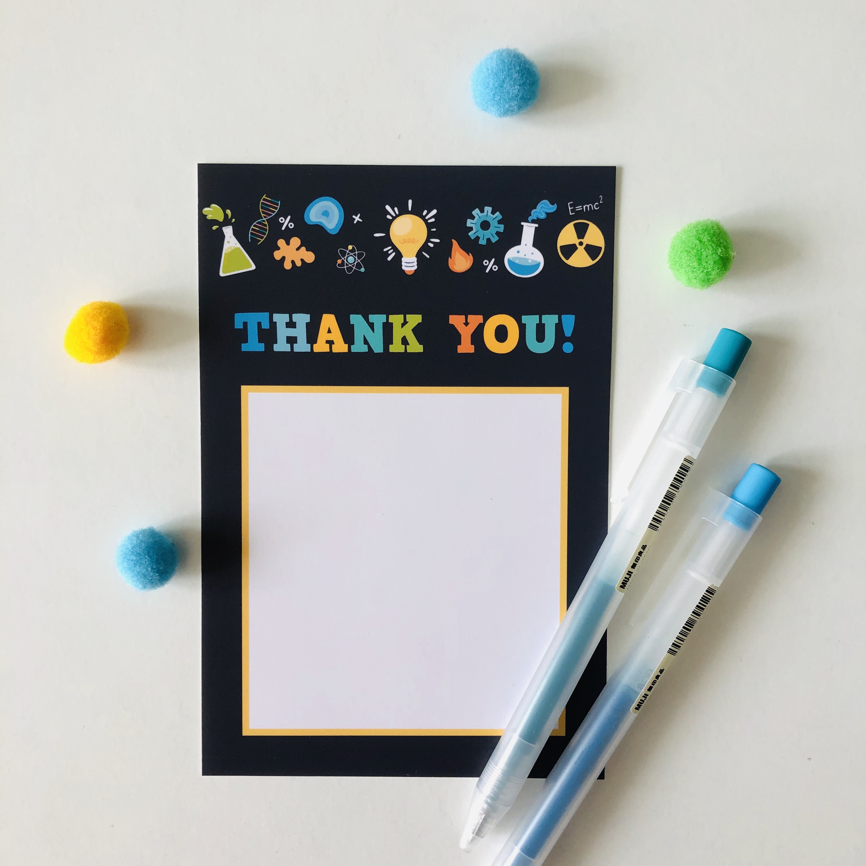 Mad Science Thank You Cards design preview