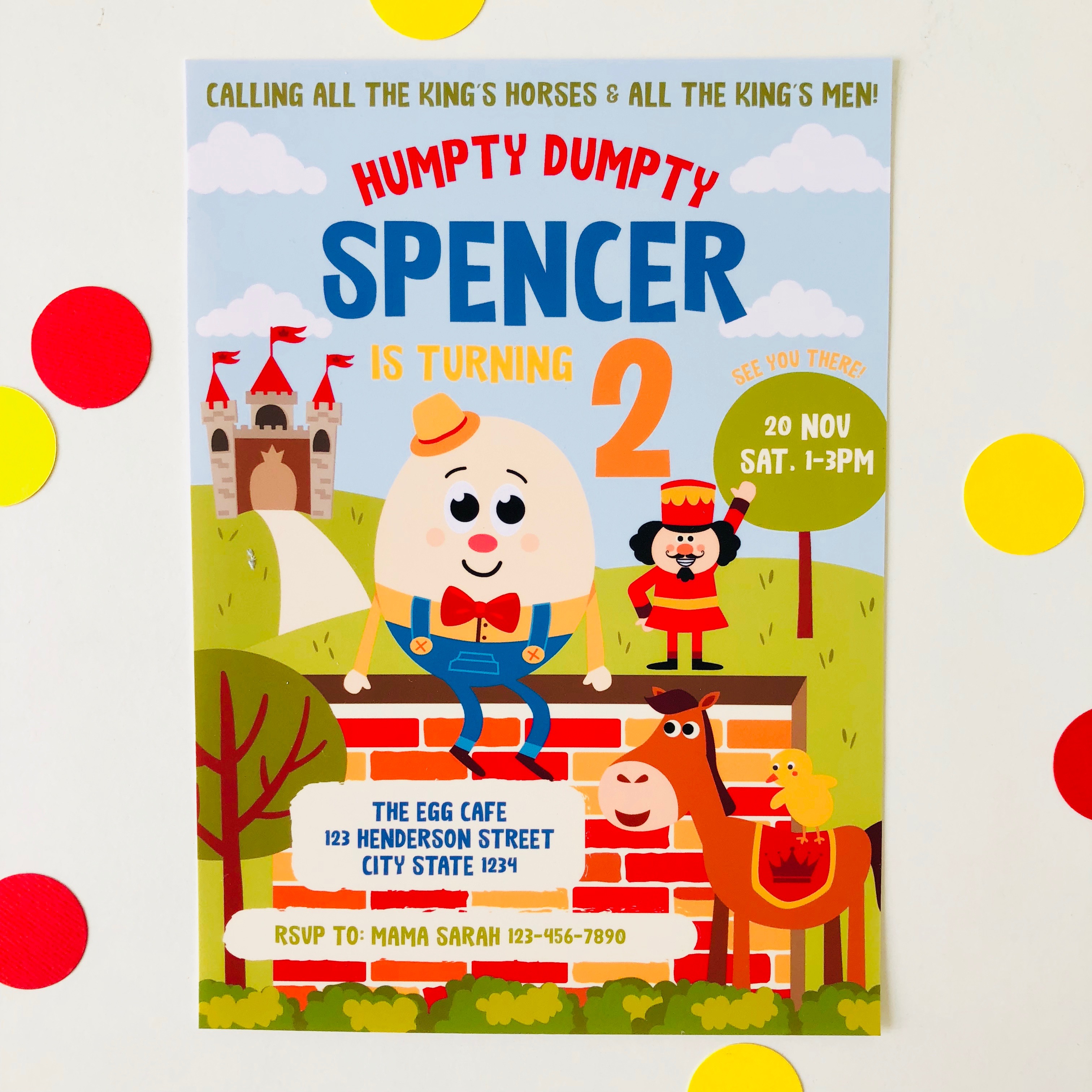 Humpty Dumpty Invitation design preview