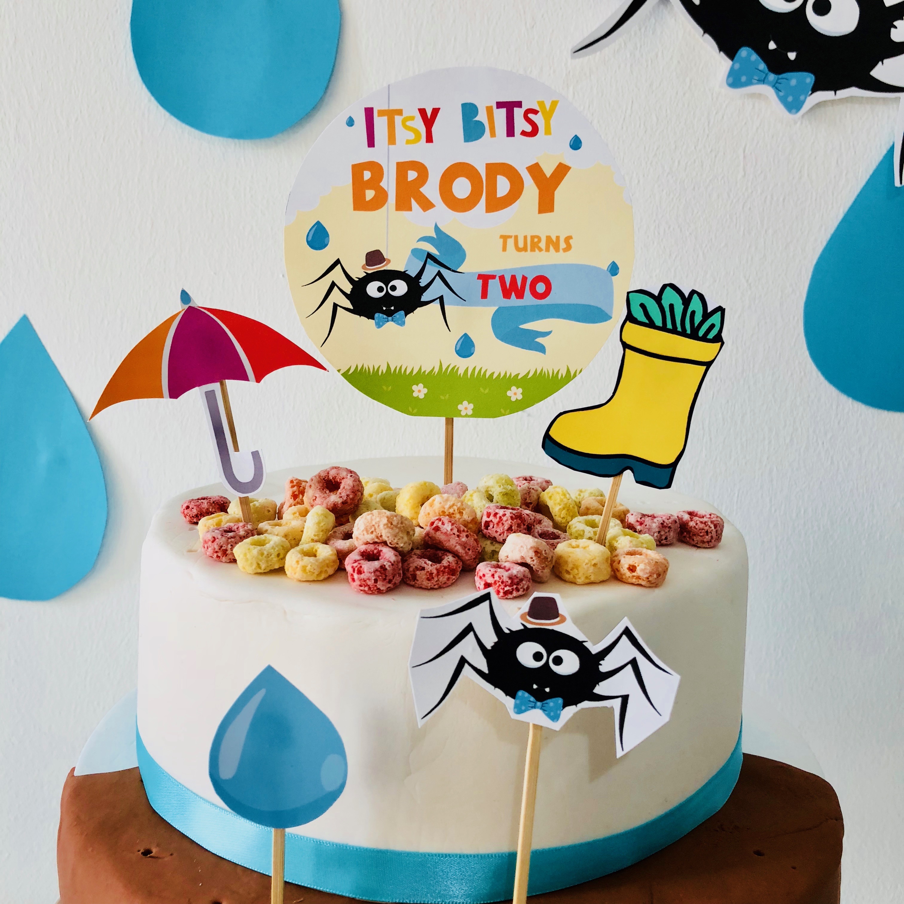 Itsy Bitsy Spider Cake Topper design preview