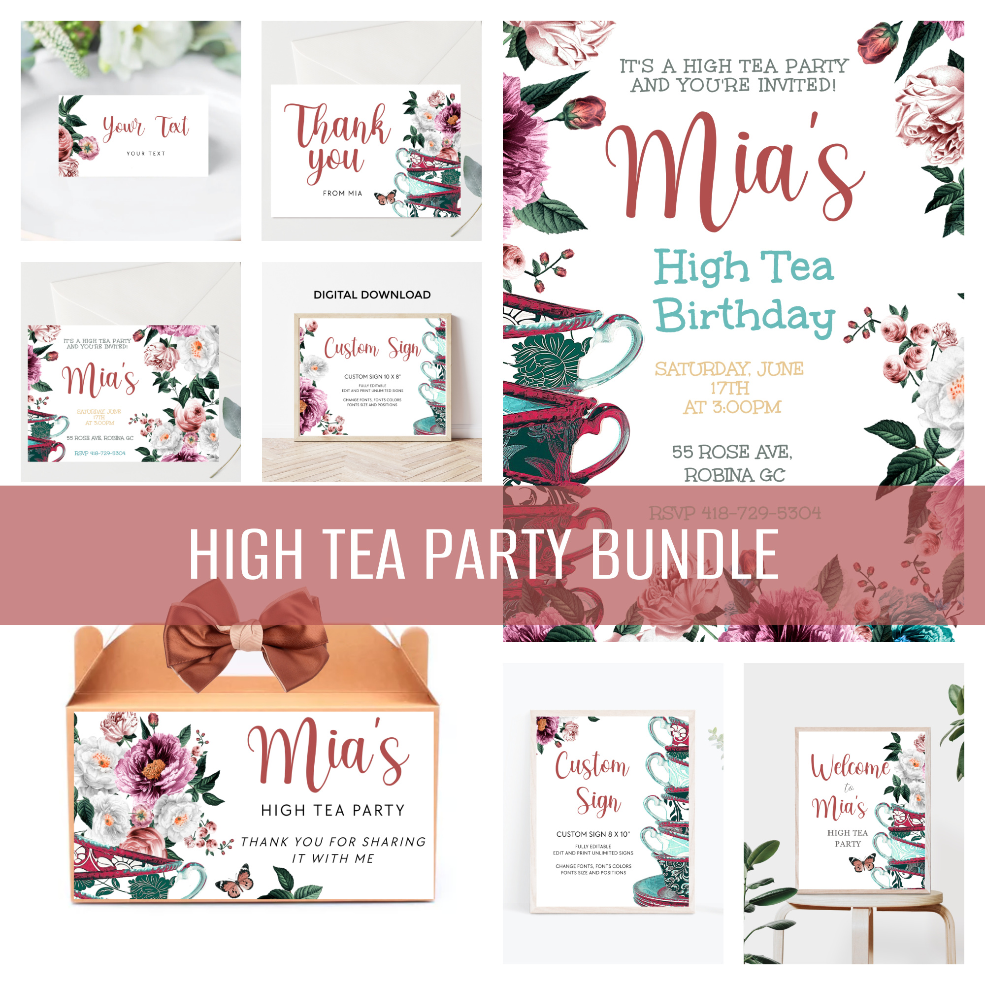 High Tea Party Bundle design preview