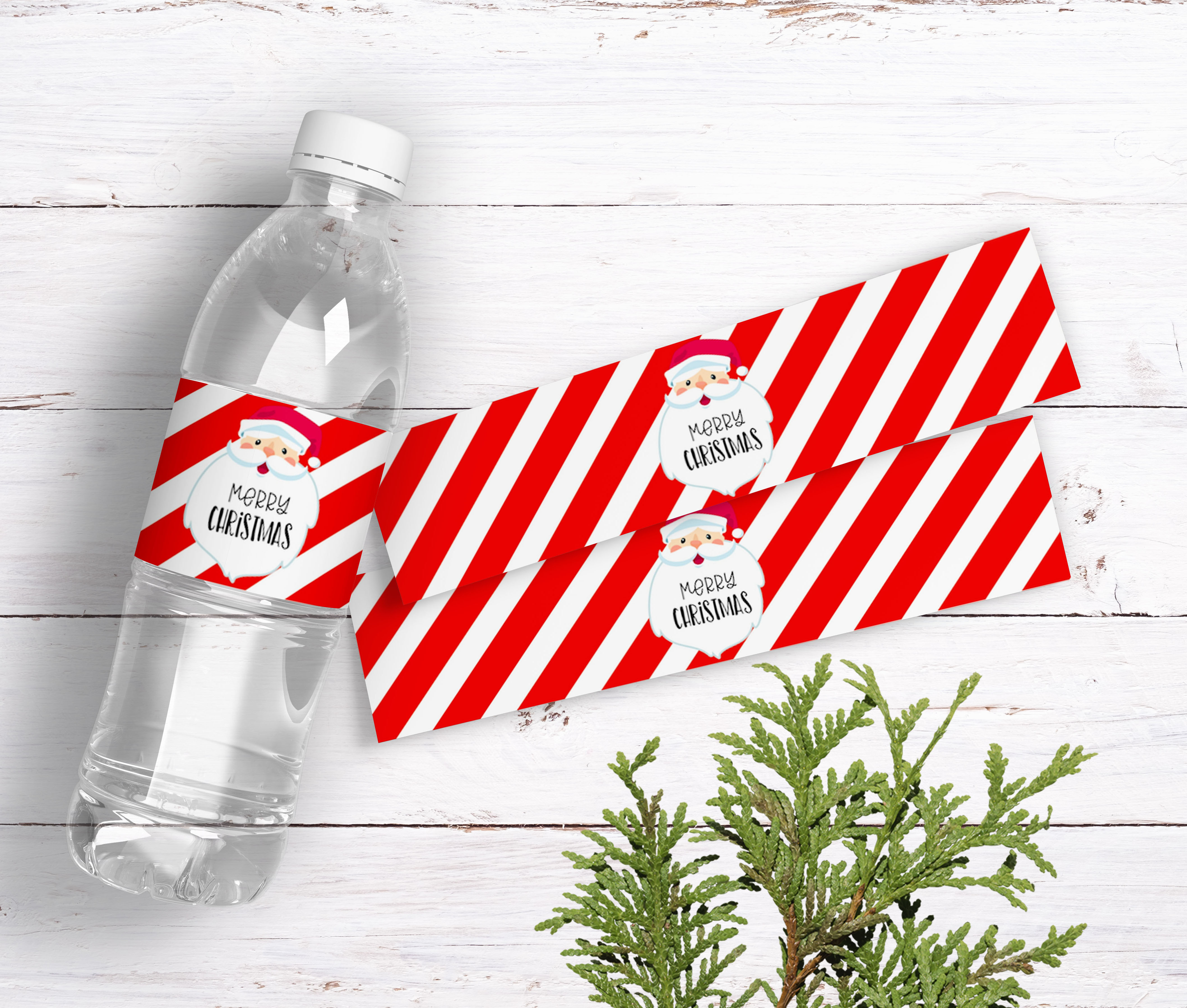 Christmas Santa Bottle Wraps design preview