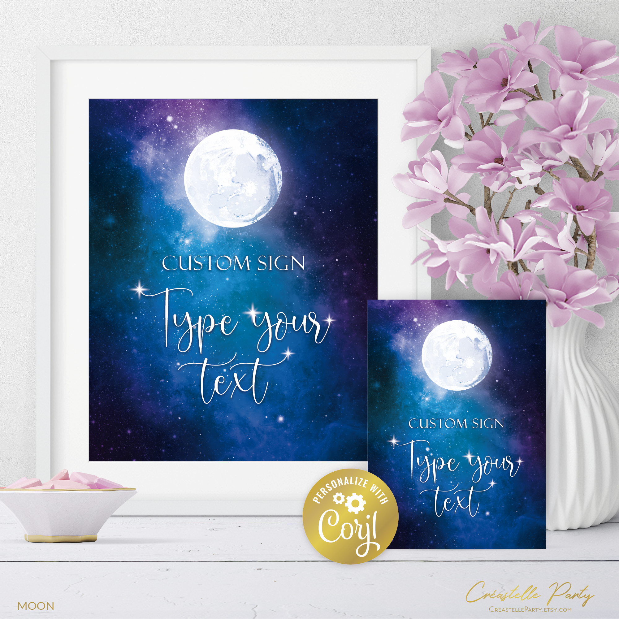 moon white - signs design preview