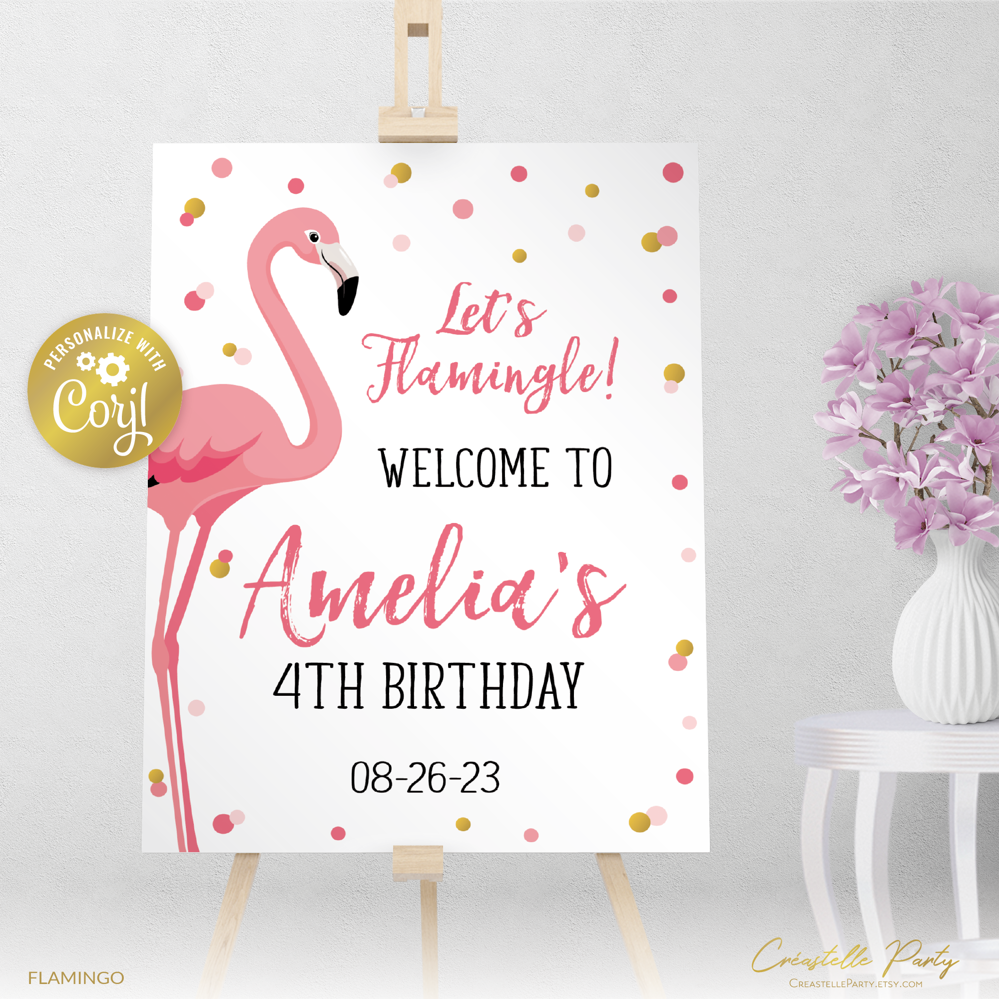 flamingo dots - welcome design preview