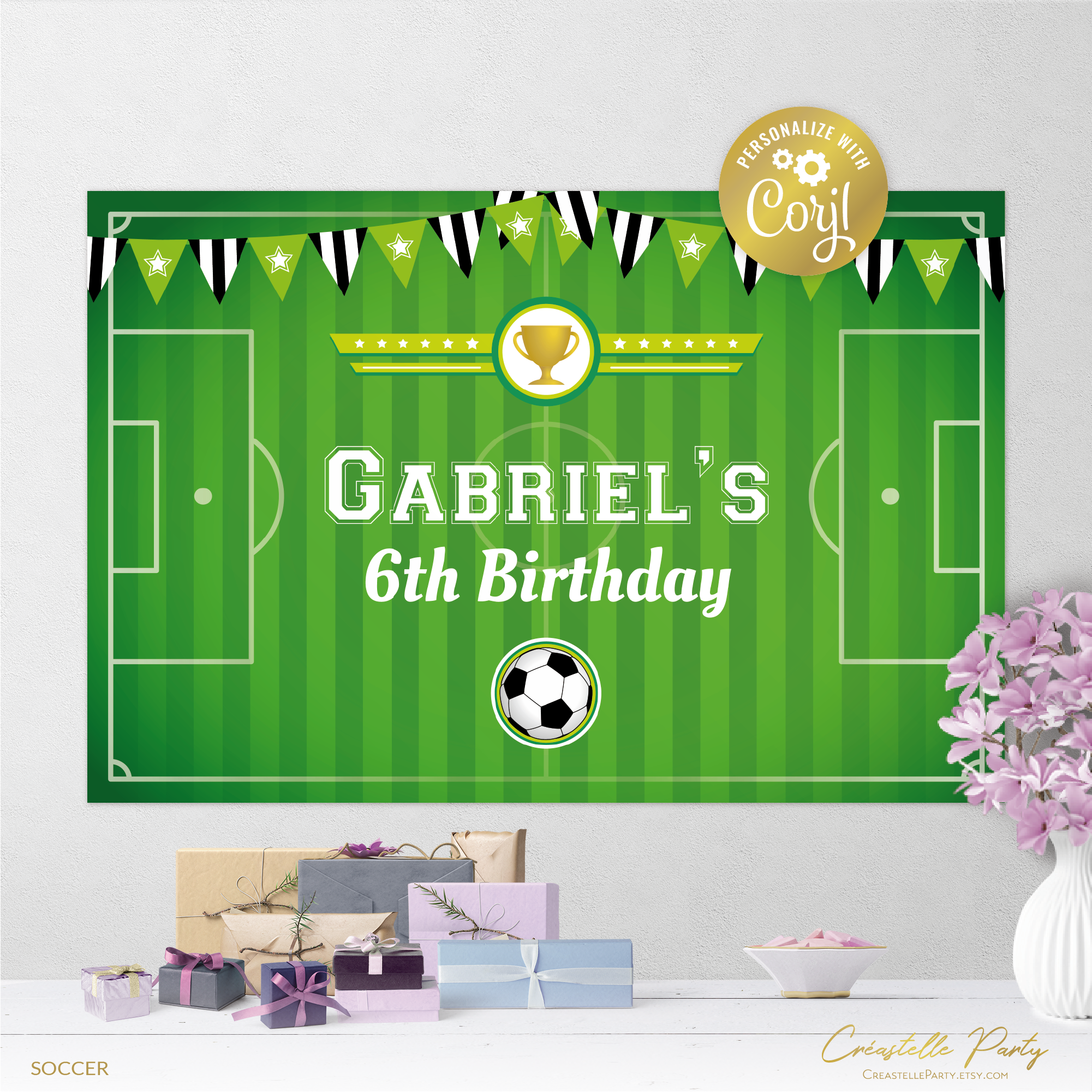 soccer green - backdrop 1 design preview