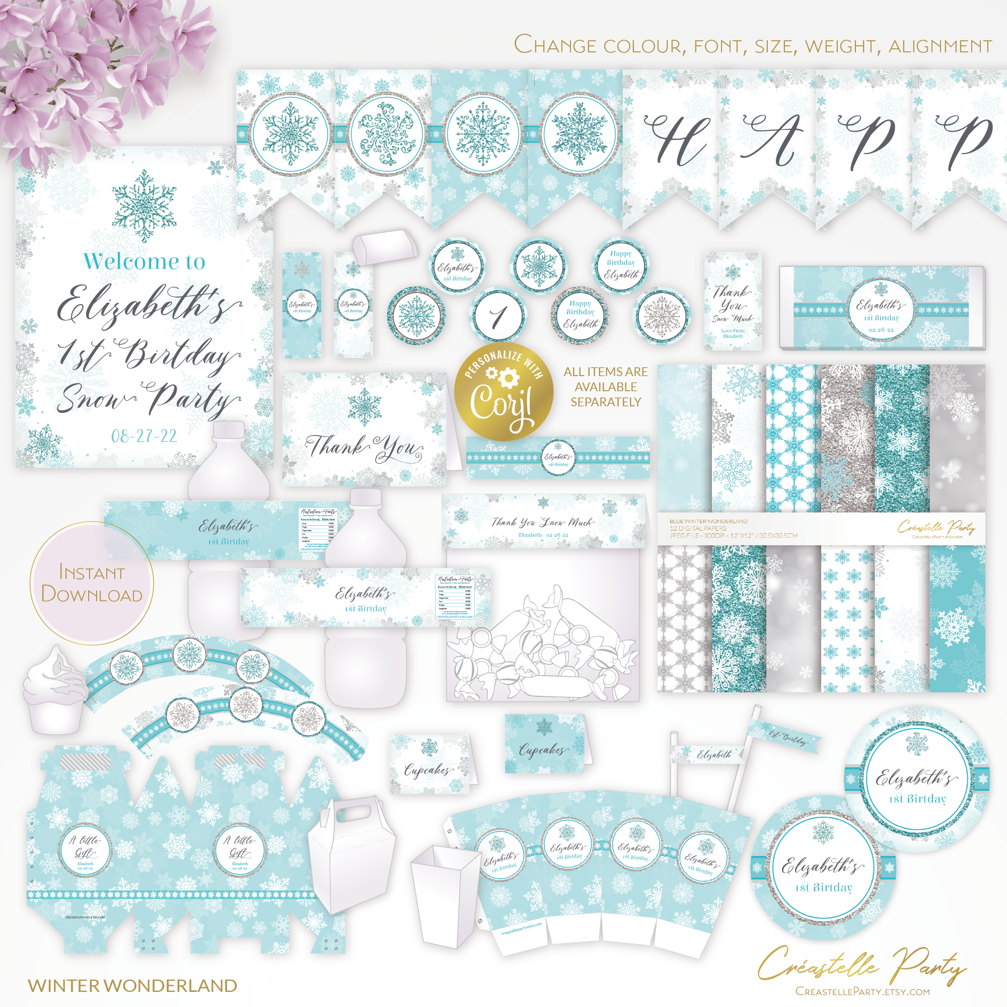 winter wonderland blue - decors design preview