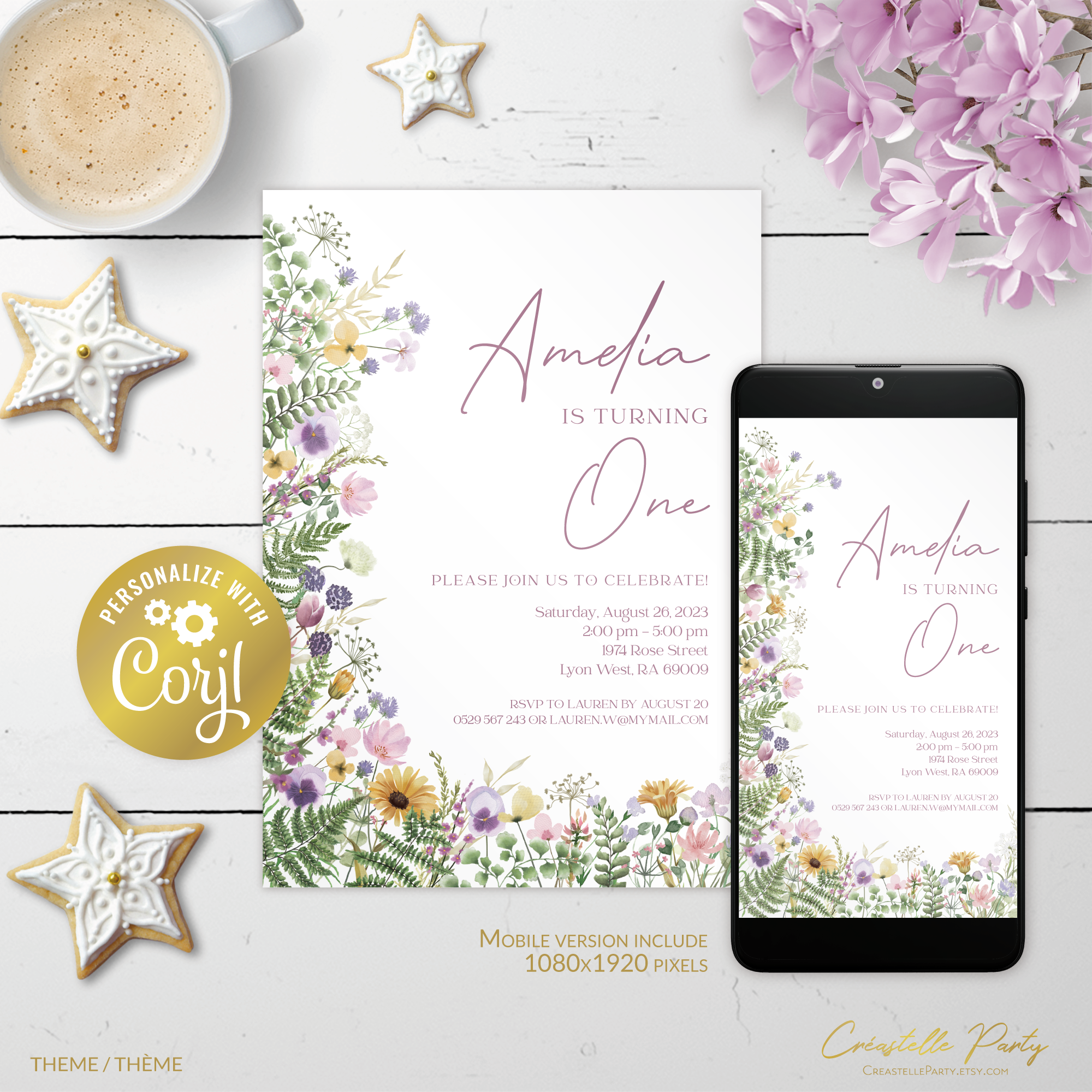 meadow delicate - bd invitation 1 design preview