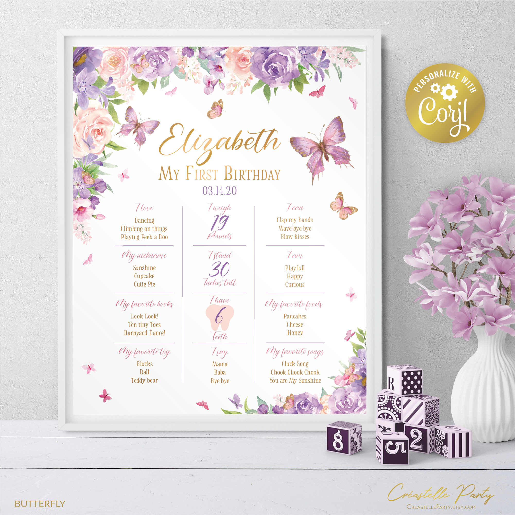 butterfly lavender - milestone design preview