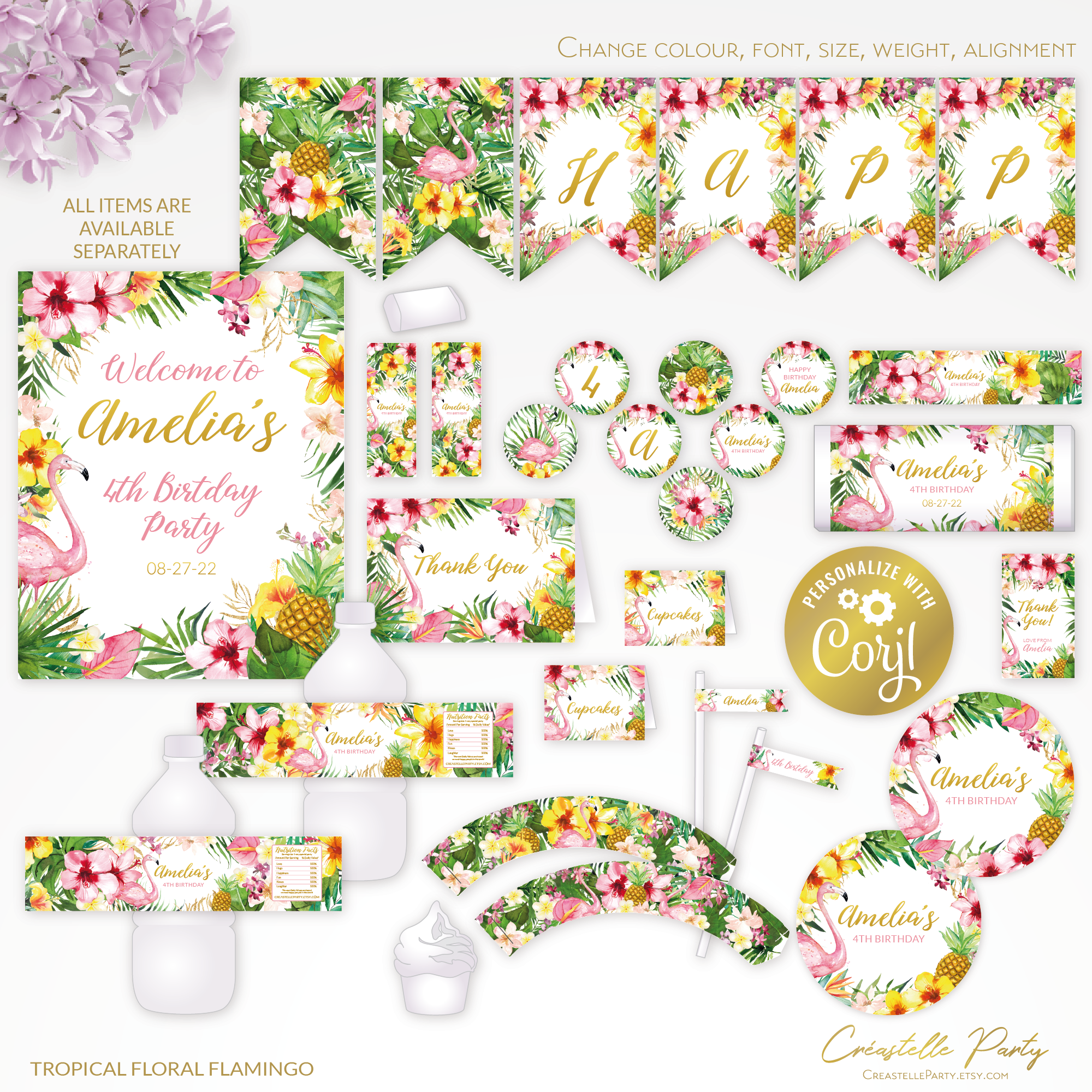 tropical flamingo - decors design preview