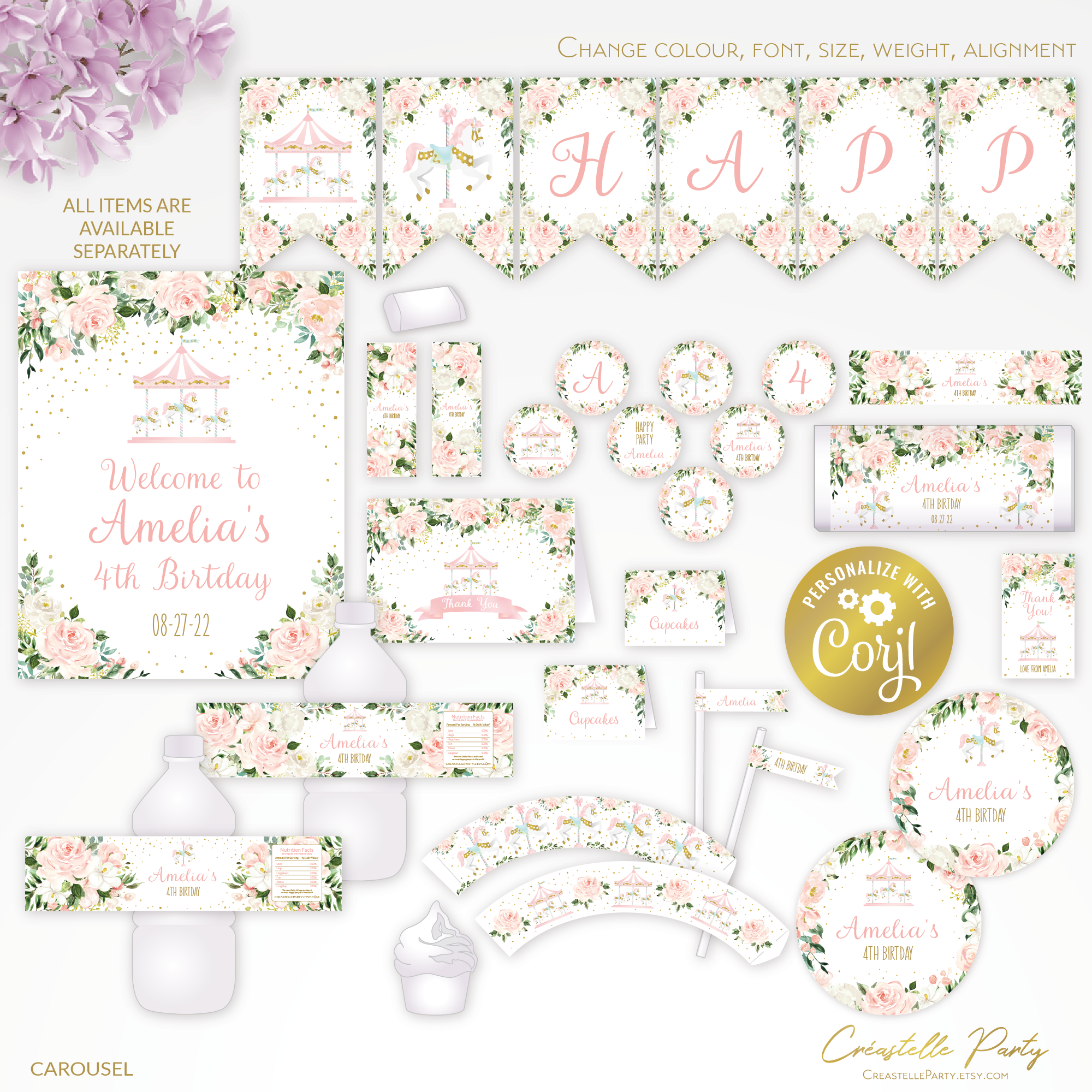 carousel pink - decors design preview