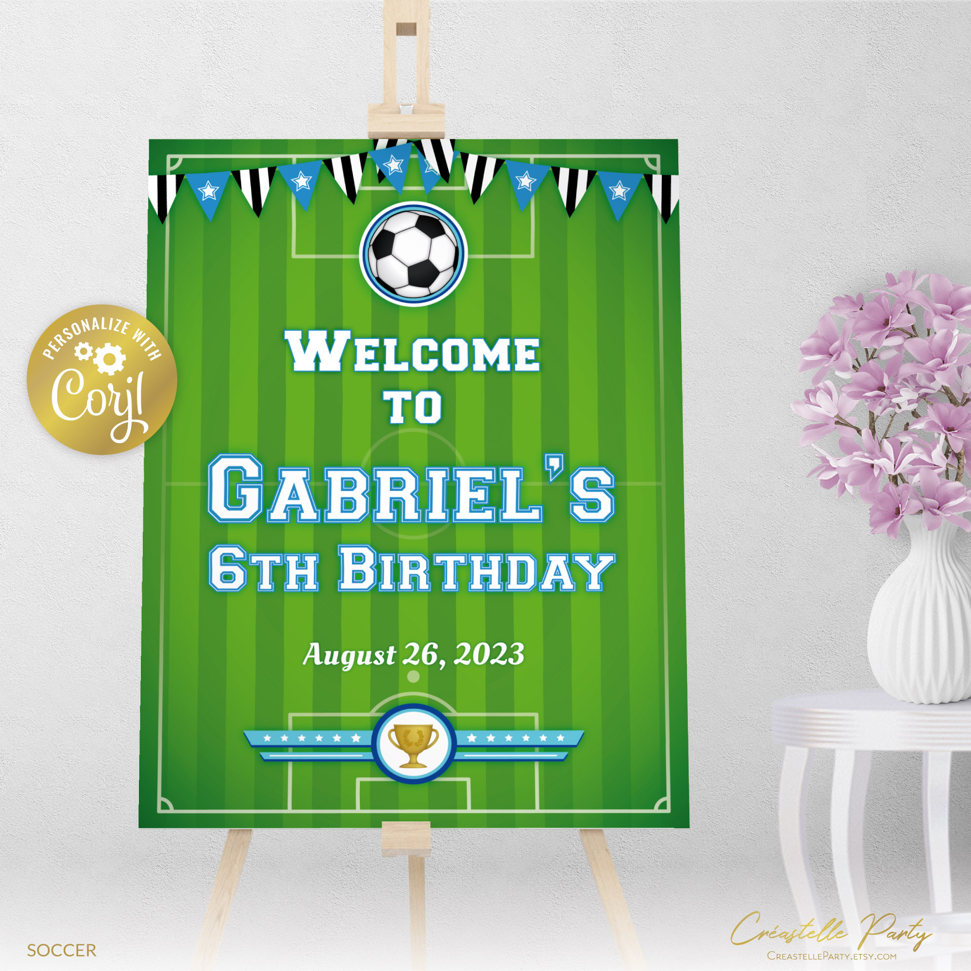 soccer blue - welcome design preview