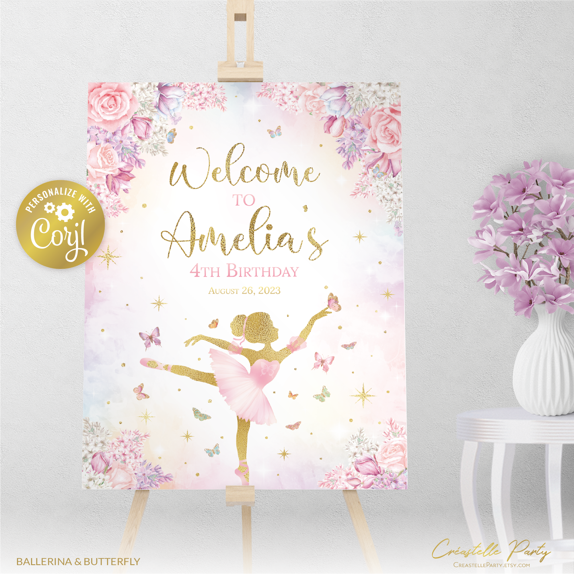 ballerina butterfly - welcome design preview