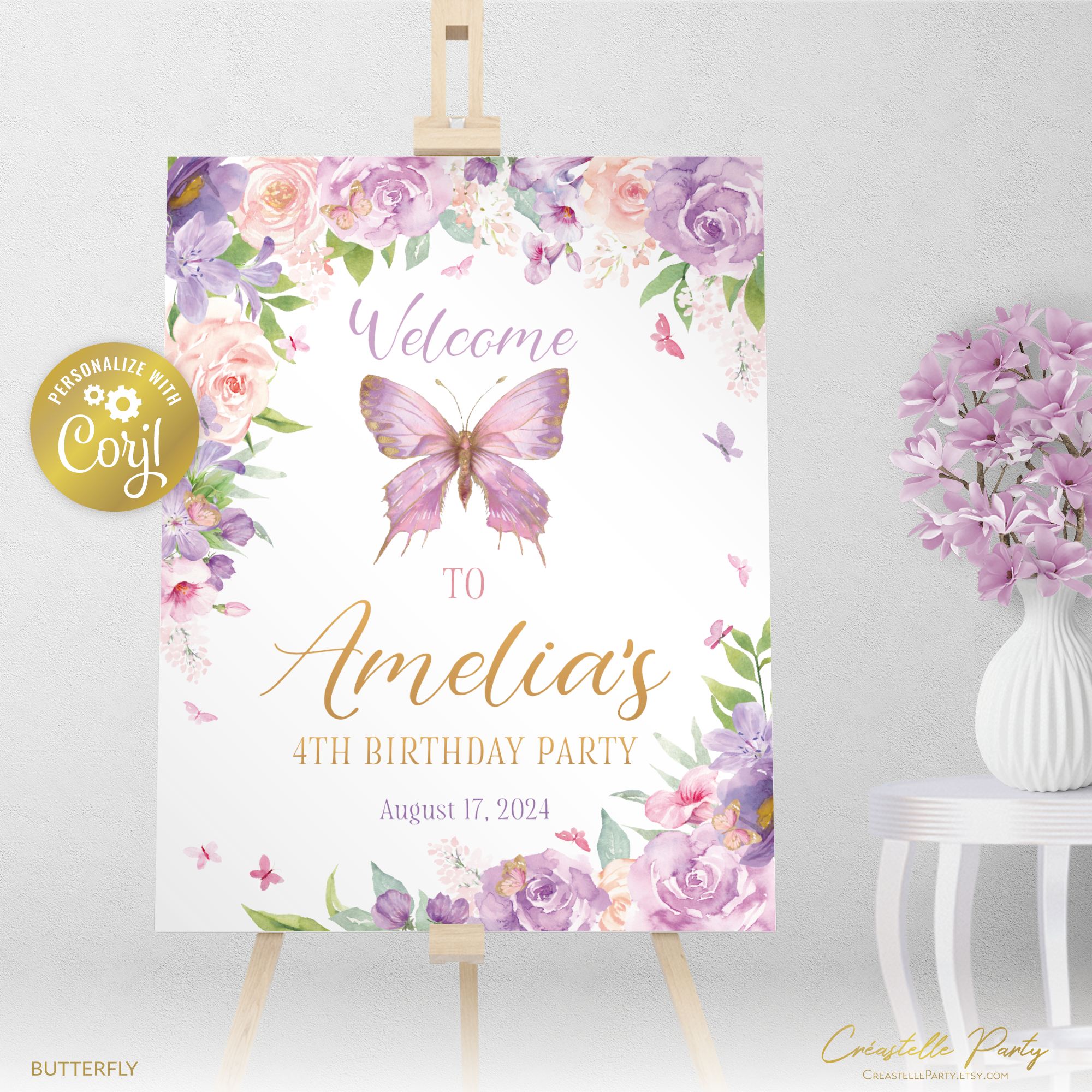 butterfly lavender - welcome design preview