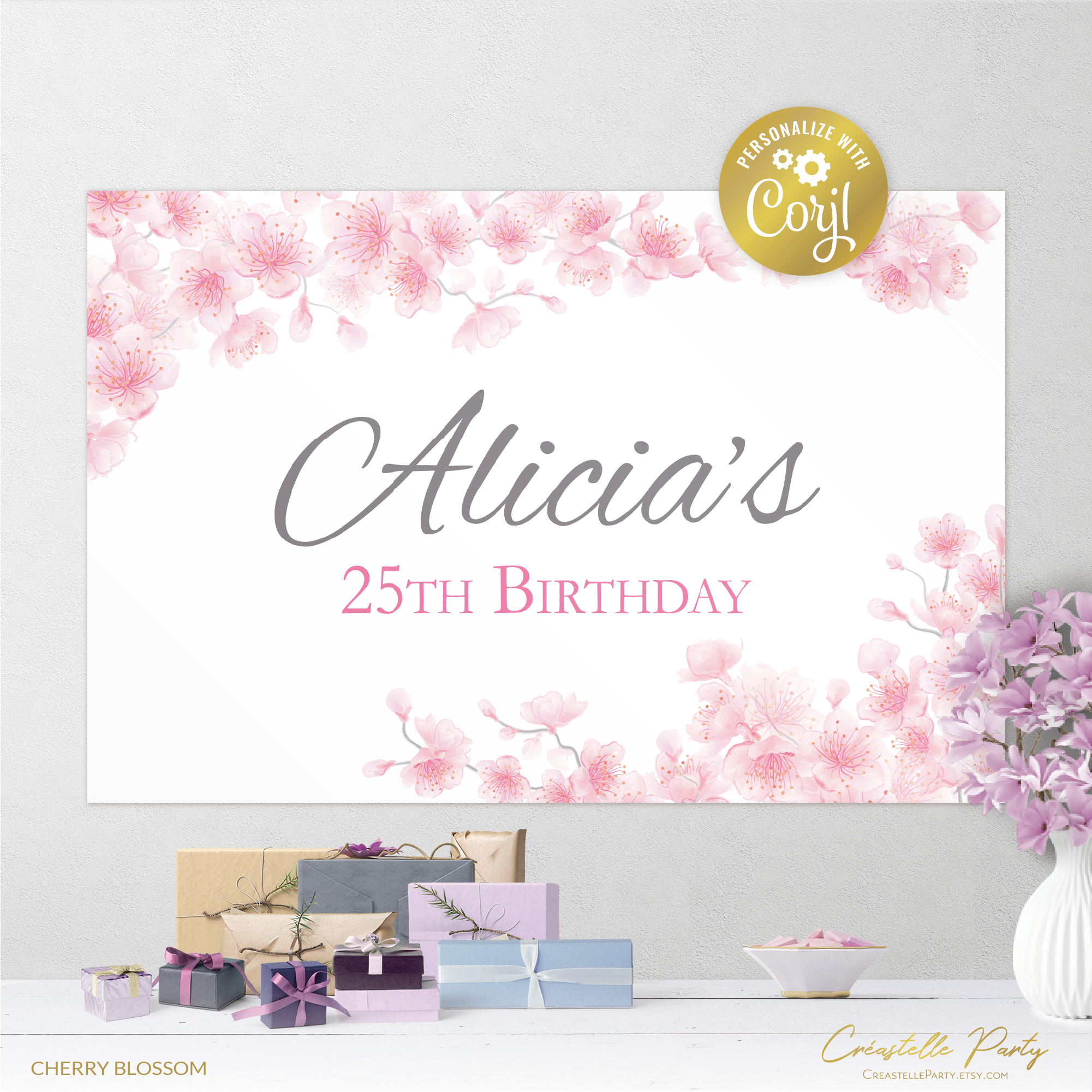 sakura pink - backdrop design preview