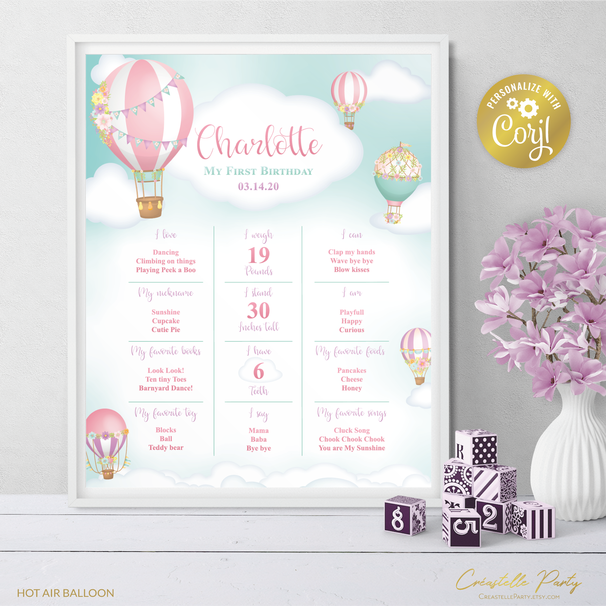 HotAirBalloon turquoise - milestone design preview