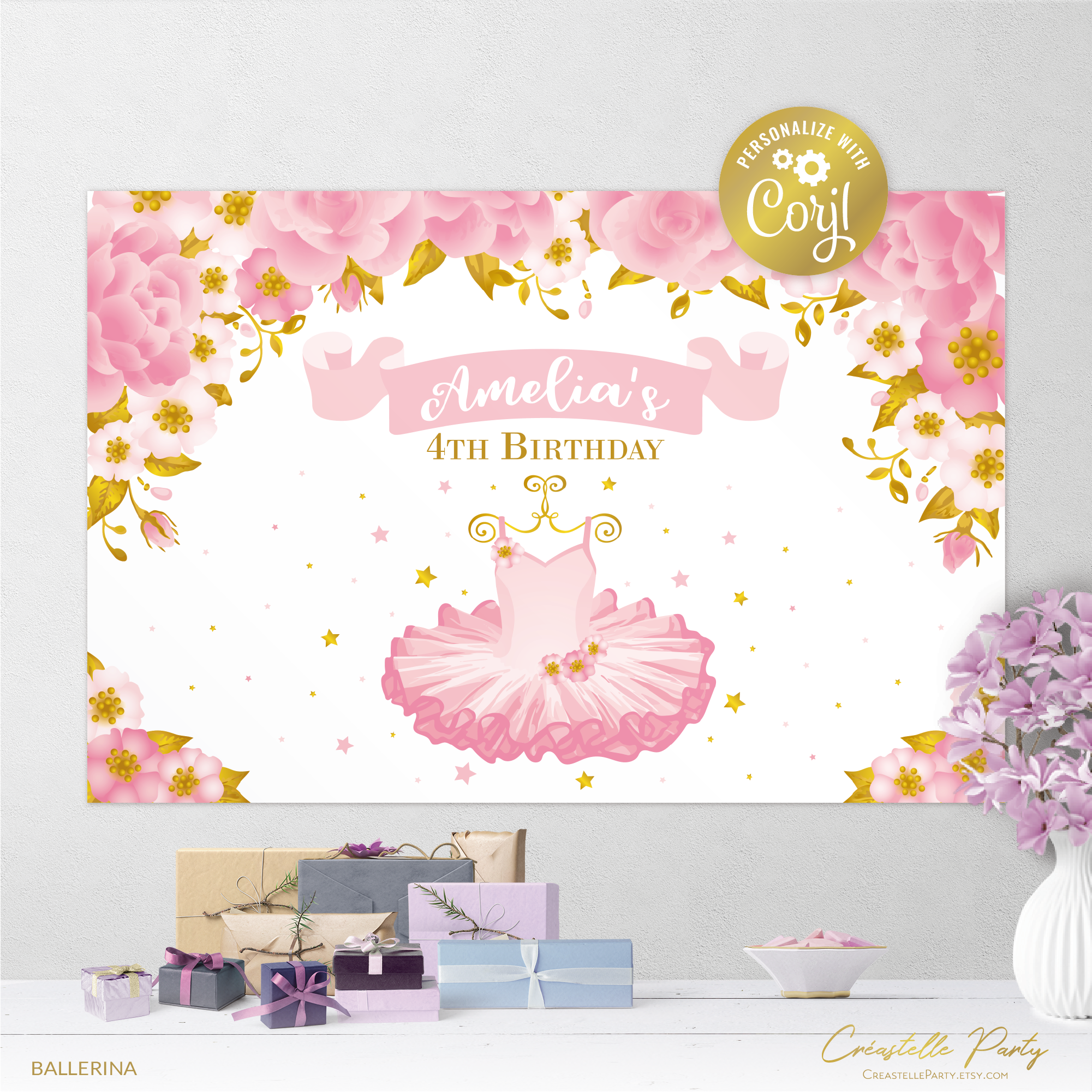 ballerina pink - backdrop 2 design preview
