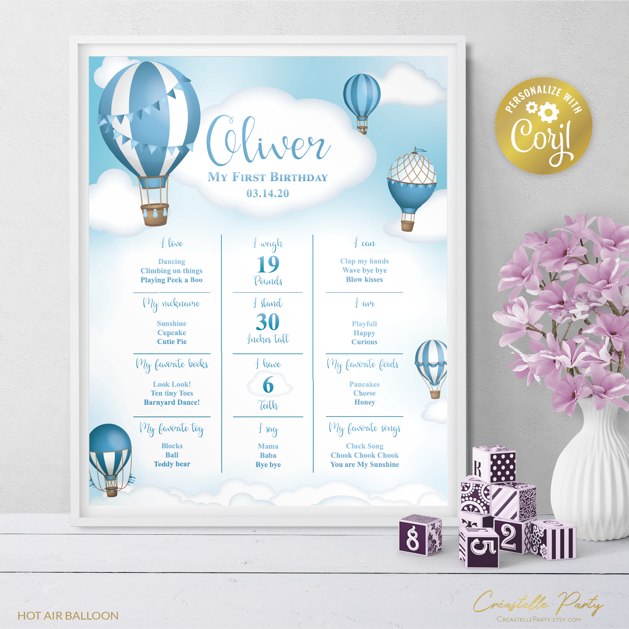 HotAirBalloon blue - milestone design preview