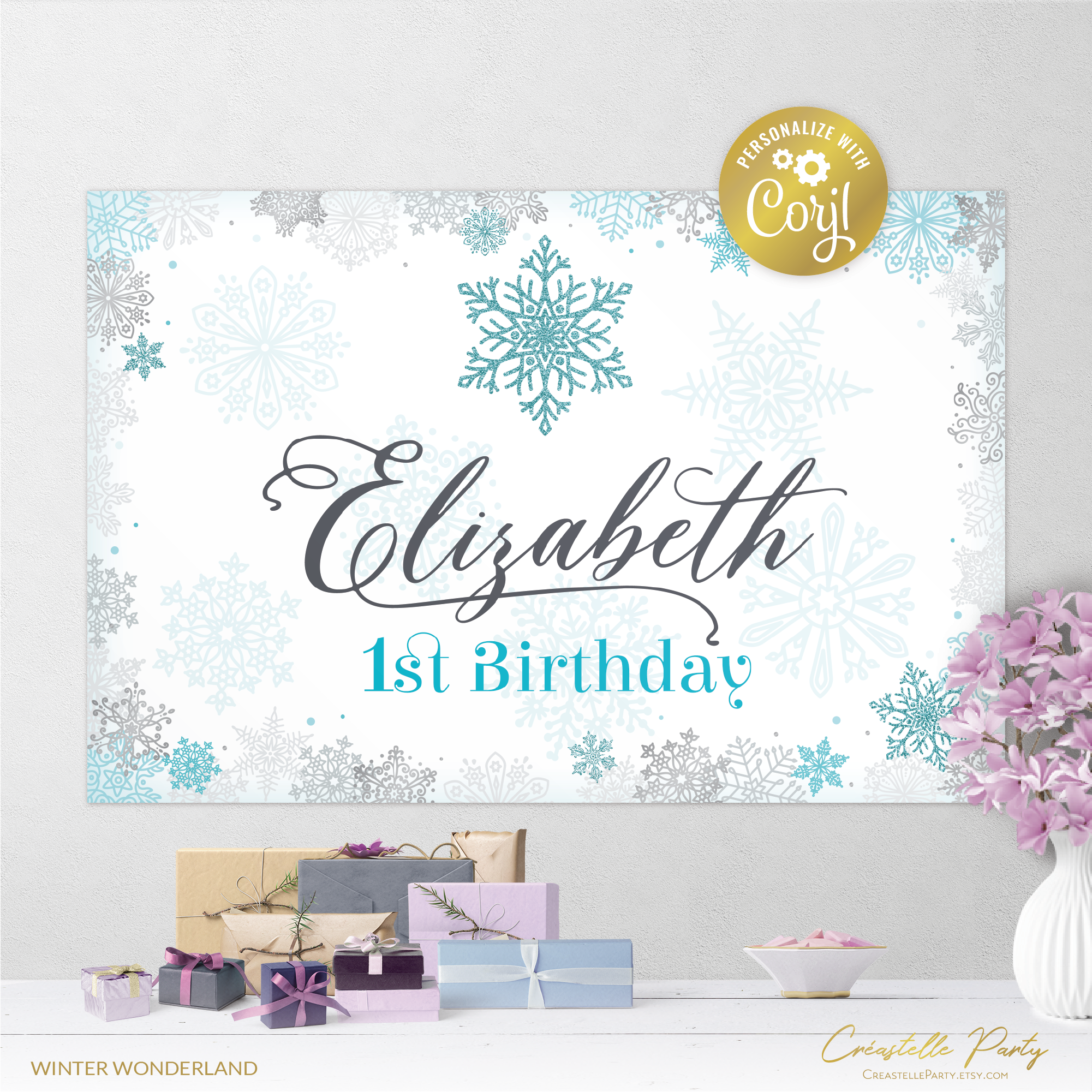 winter wonderland blue - backdrop 1 design preview