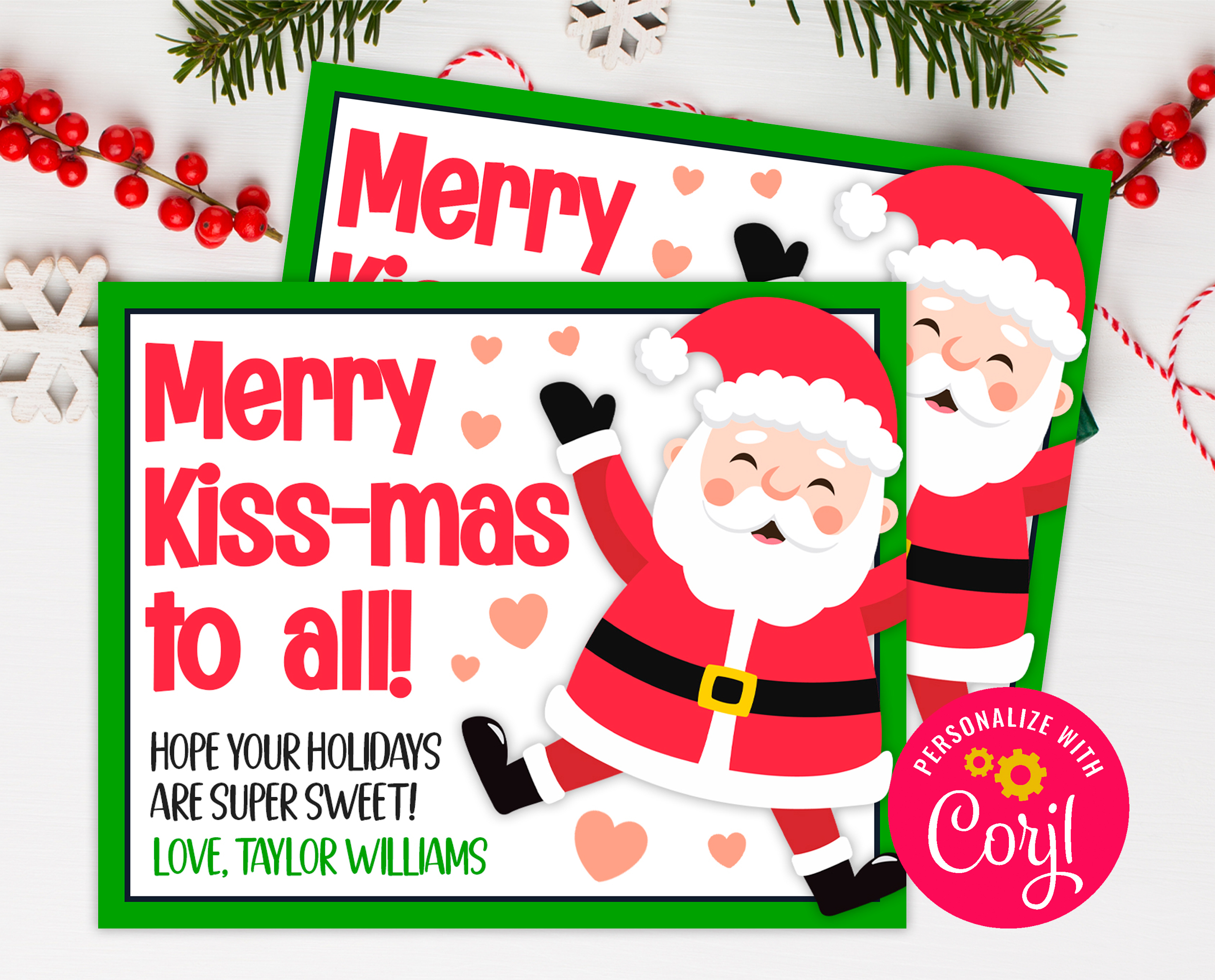 Merry Kiss-mas to All Tag design preview