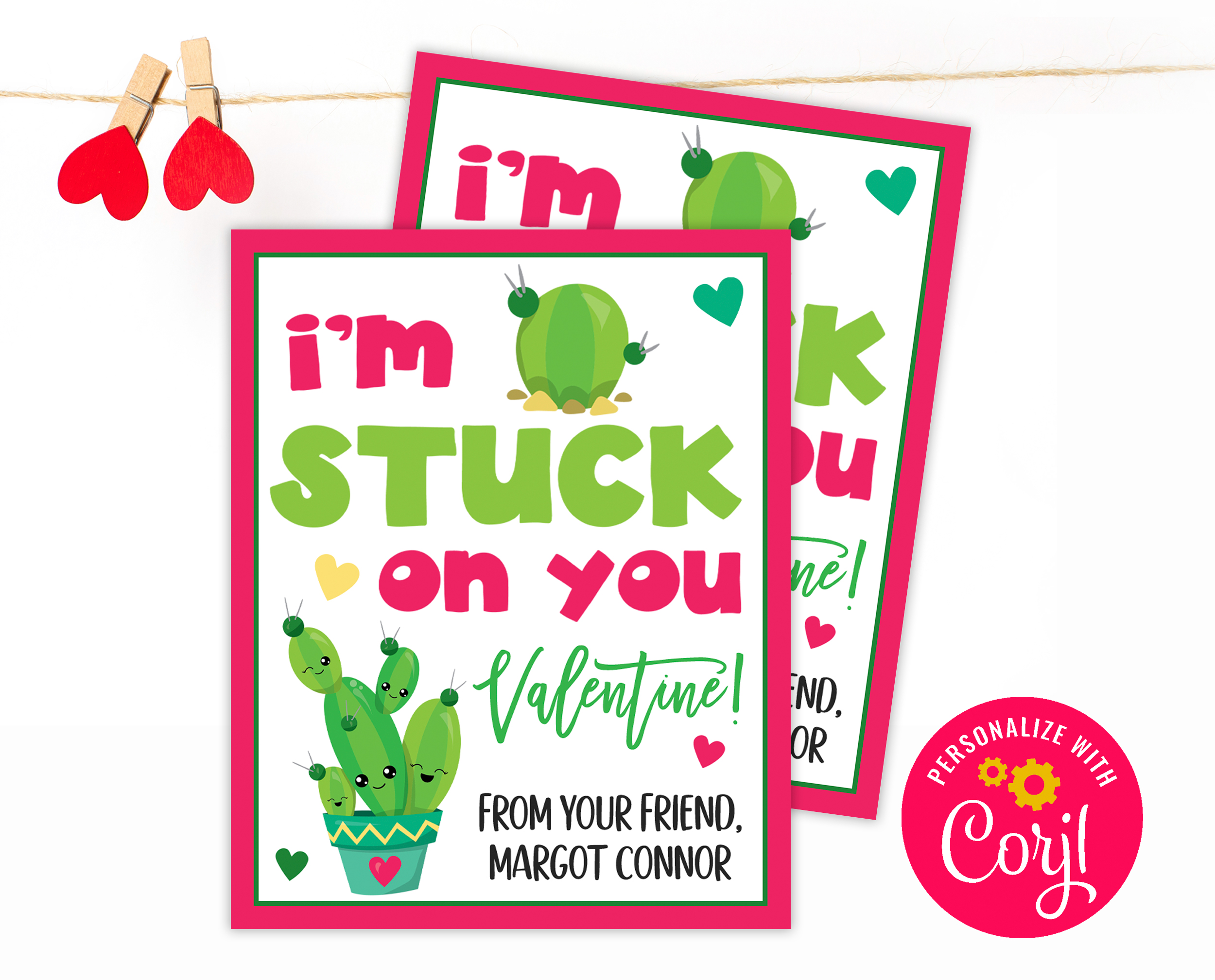 Valentine I'm Stuck on You design preview