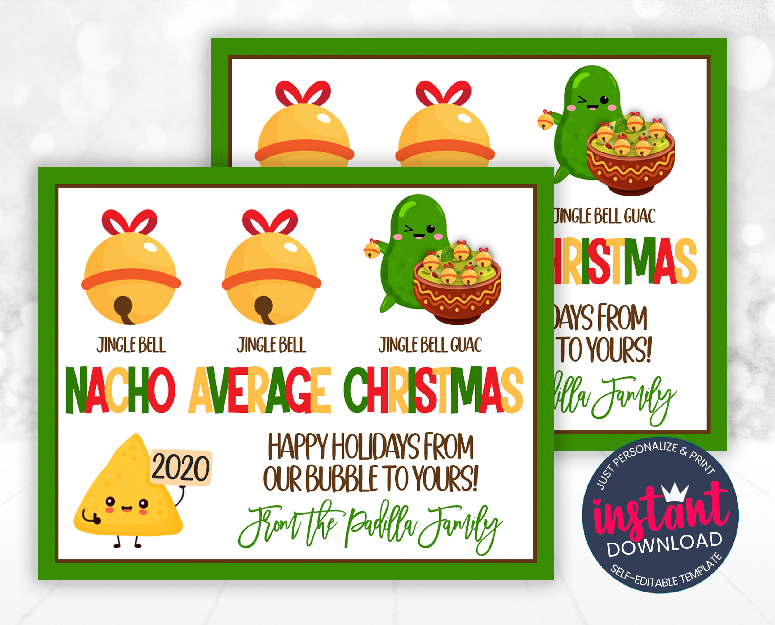 Jingle Bell Guac Tag design preview
