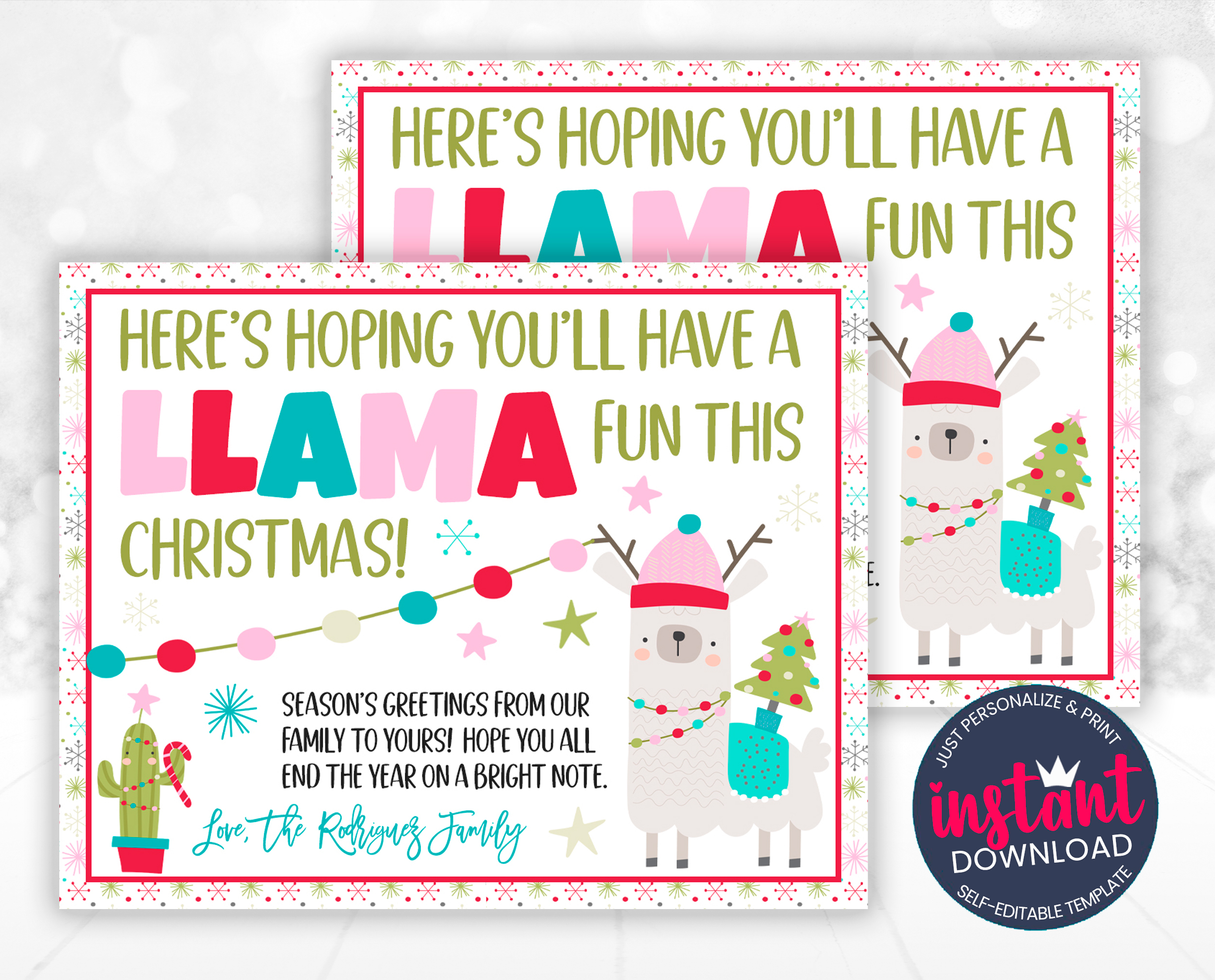 Llama Fun Tag design preview