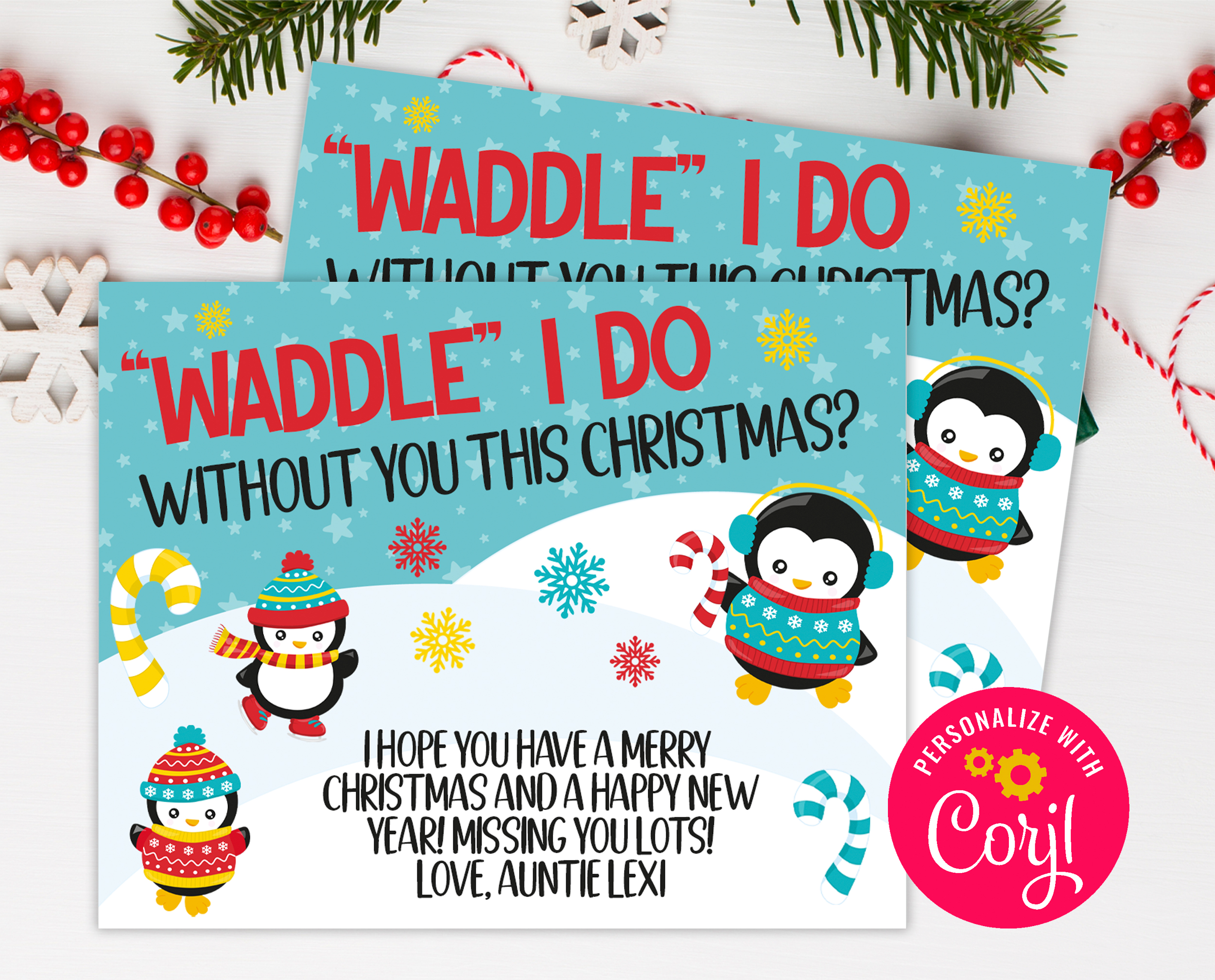 Waddle I Do Tag design preview