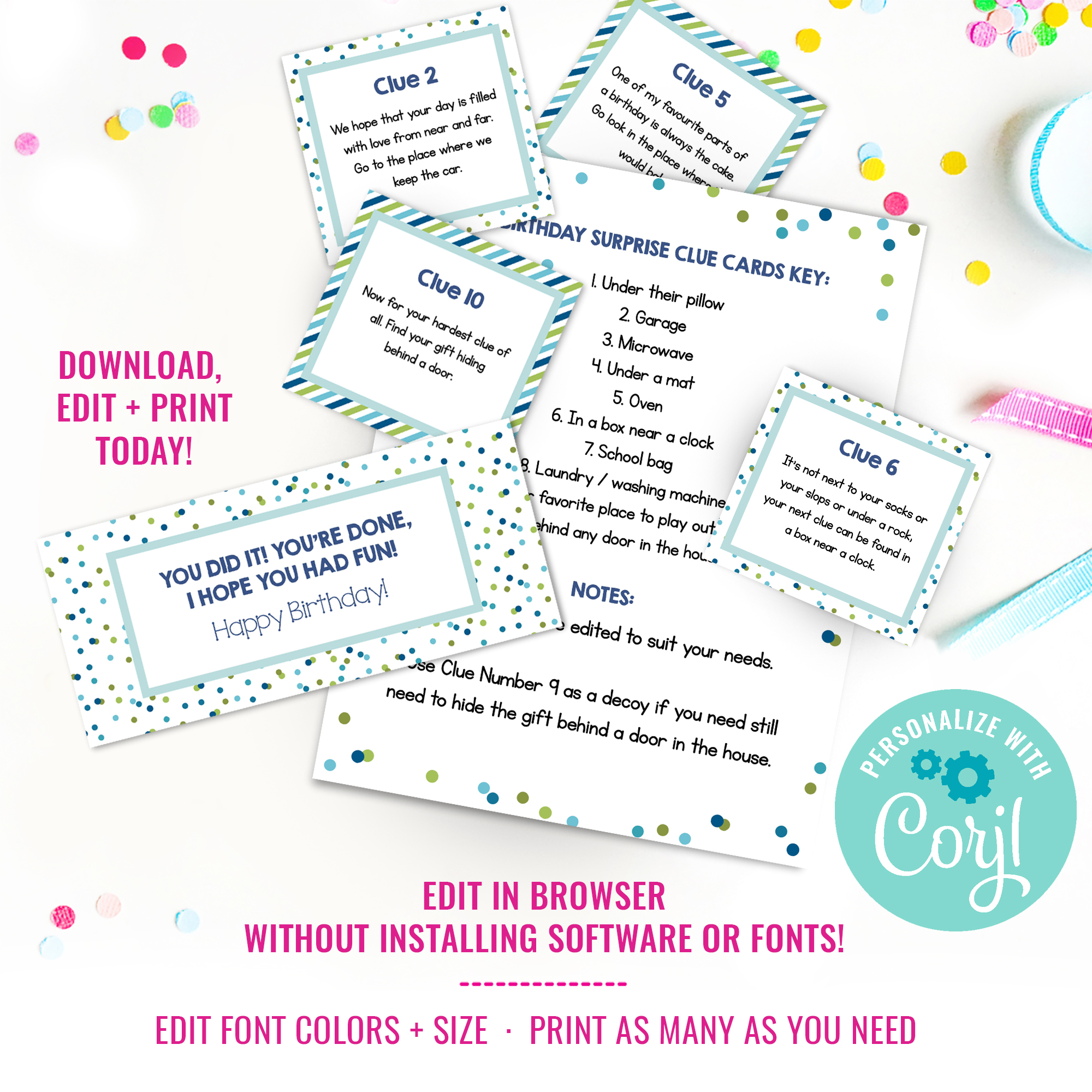 Surprise Birthday Cards for Boys design preview