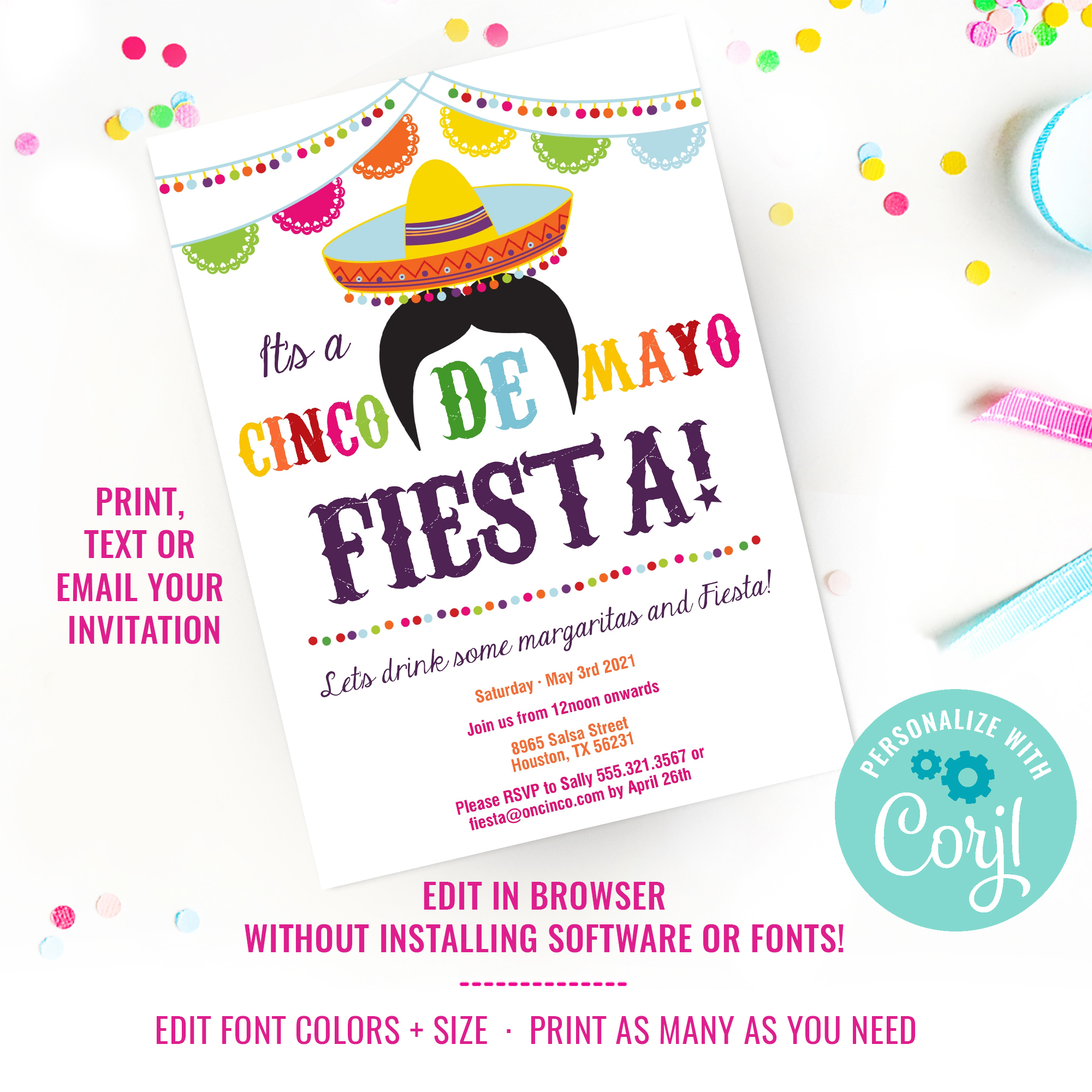 Cinco De Mayo Fiesta Invitation design preview