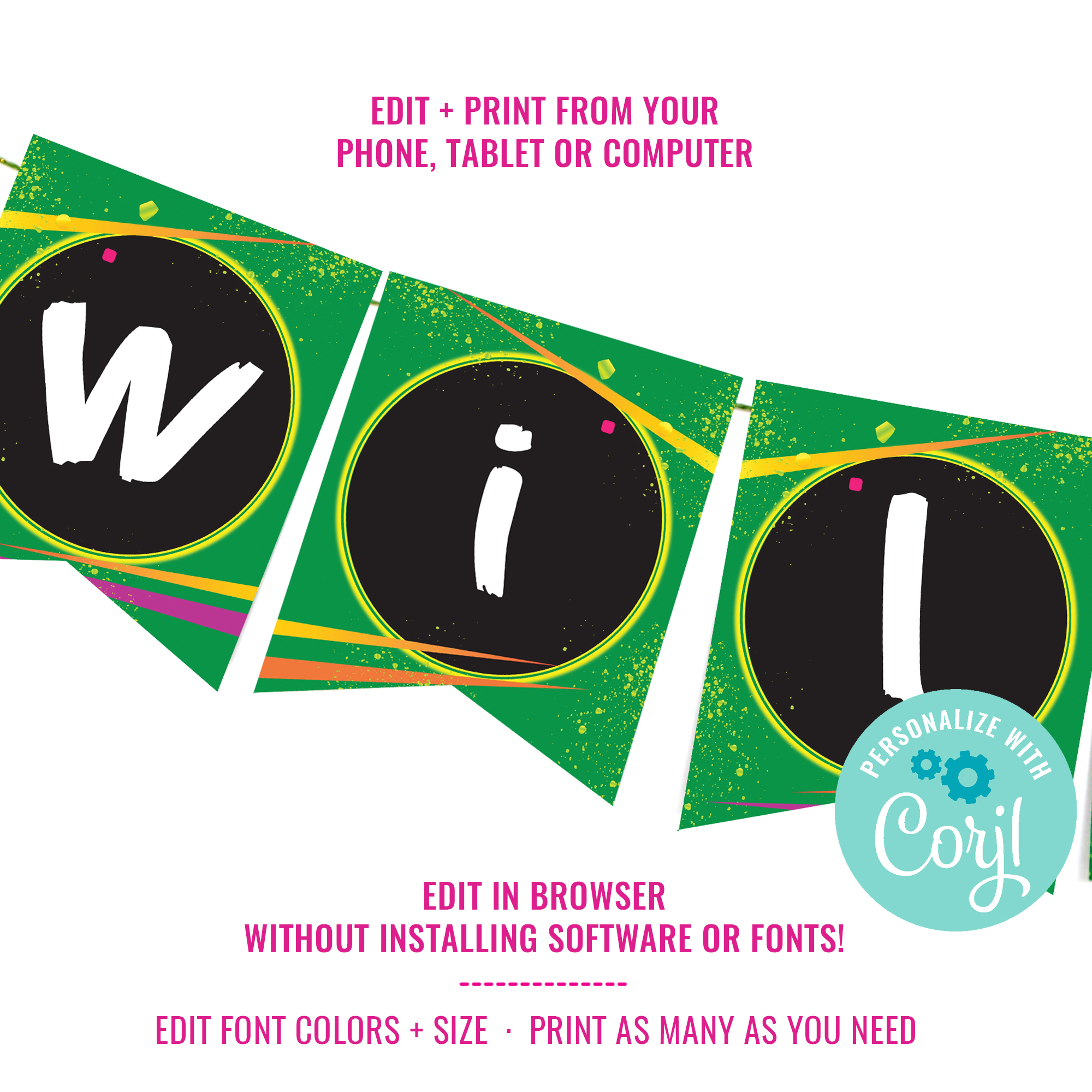 Jump Party Banner design preview