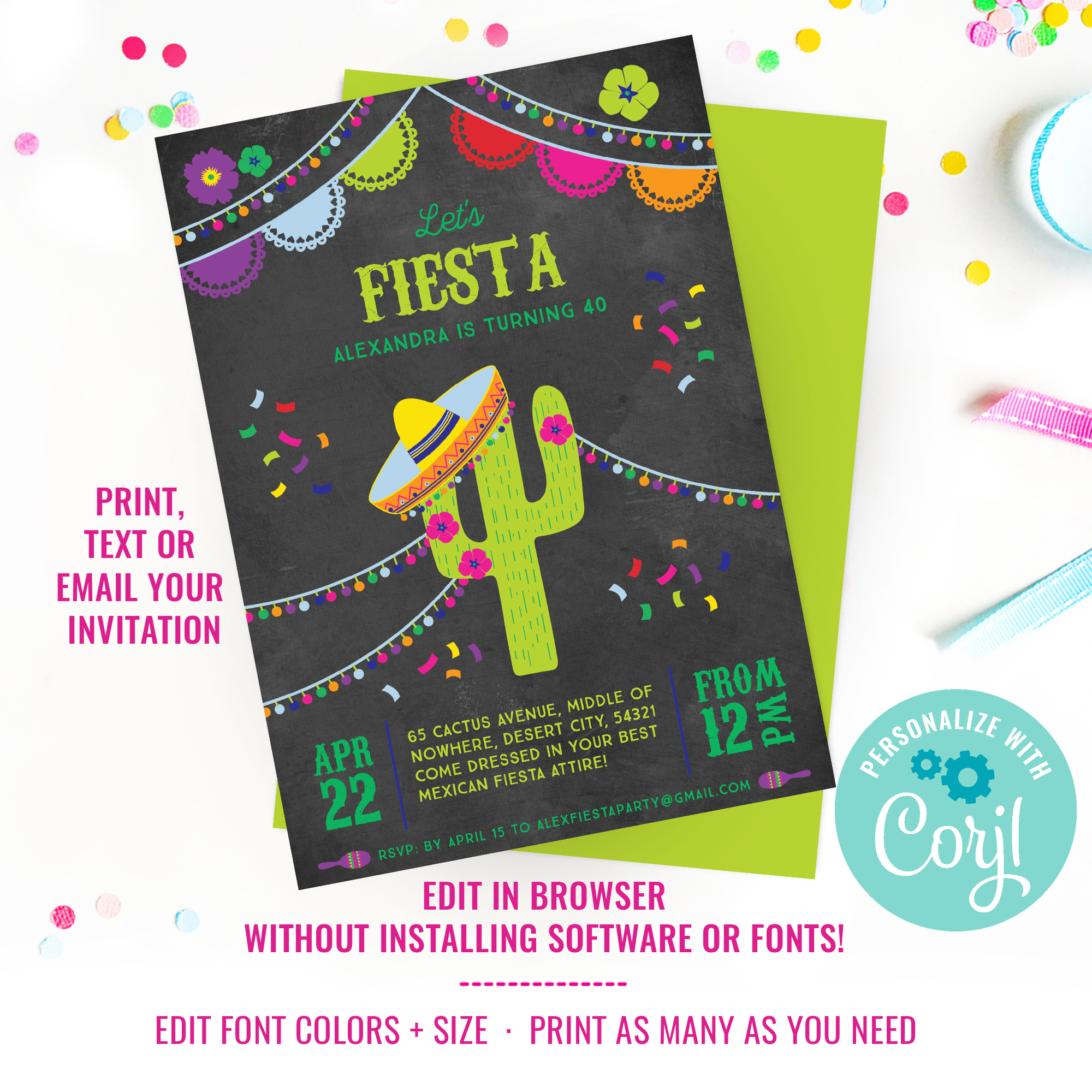Fiesta Invite design preview