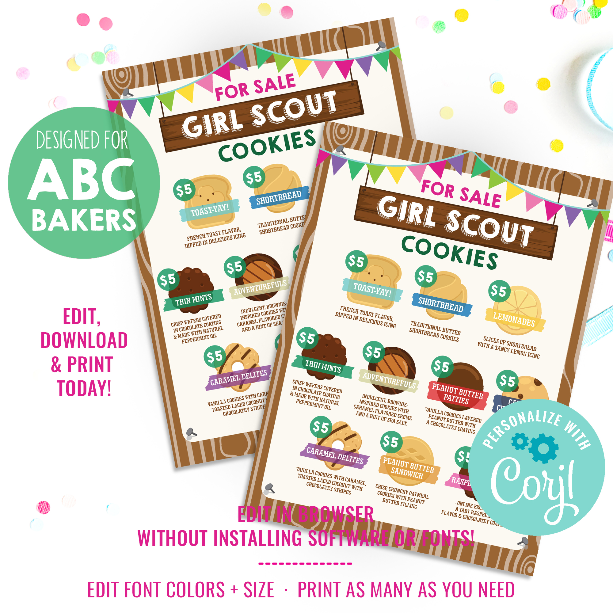 ABC Cookie Booth For Sale Poster design preview